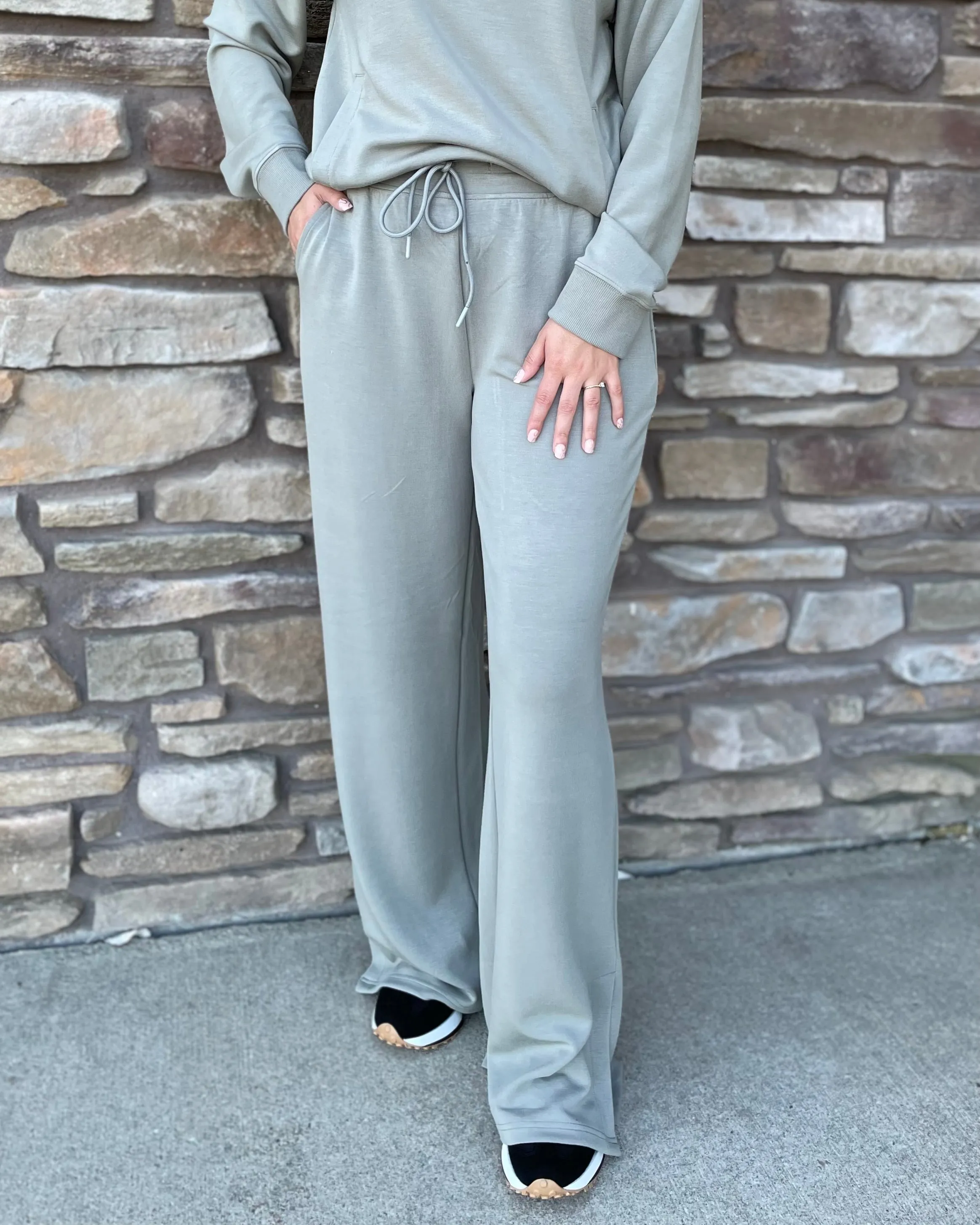 Layne Pant | Green Onyx | Tie Waist