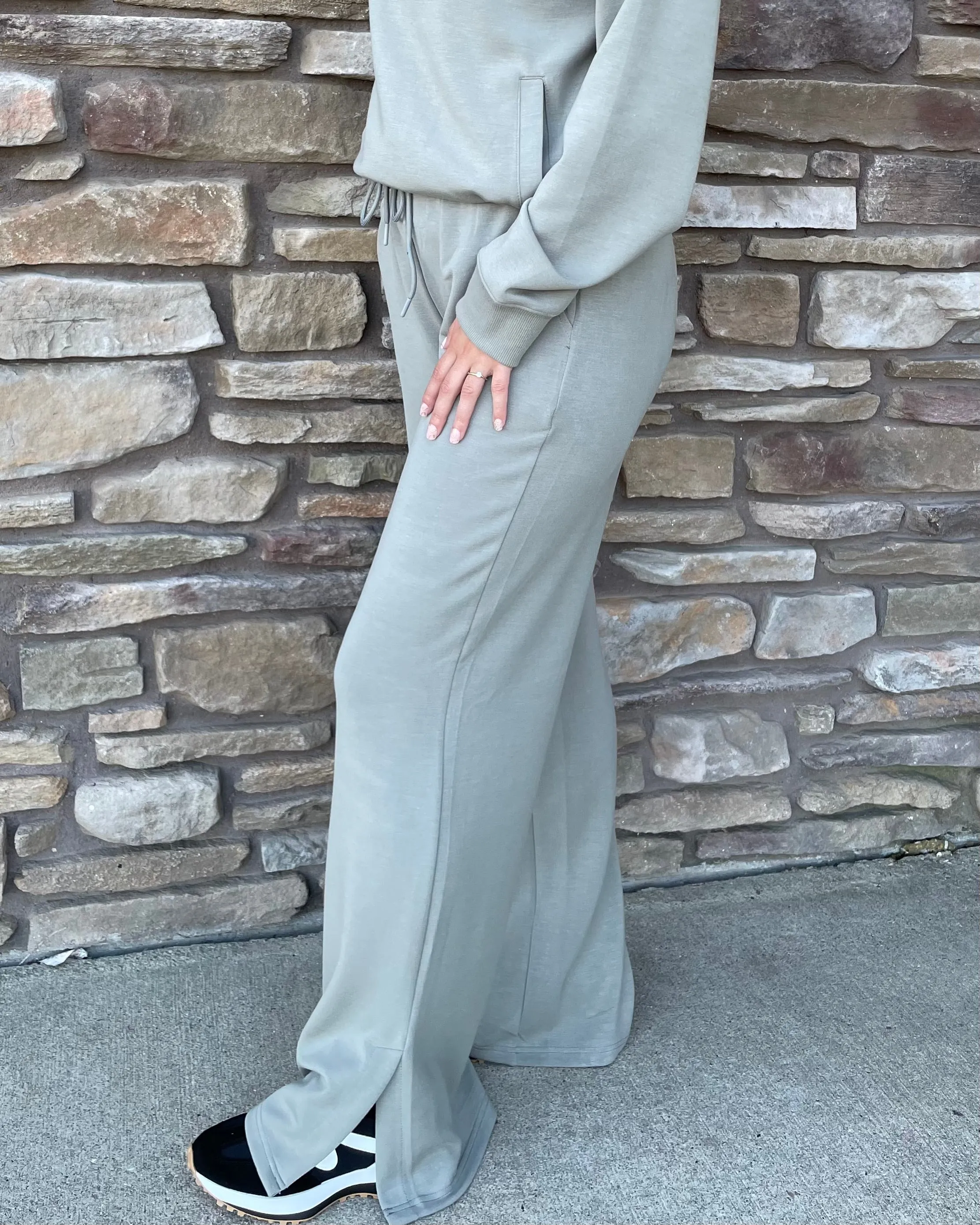 Layne Pant | Green Onyx | Tie Waist