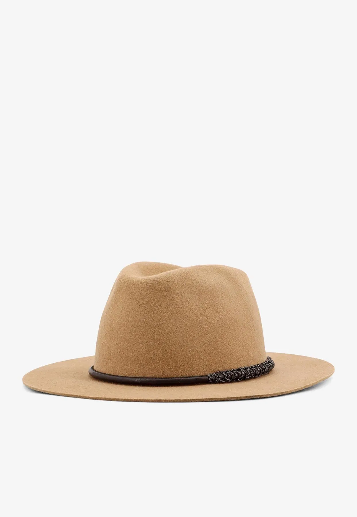 Leather Band Felted Fedora Hat