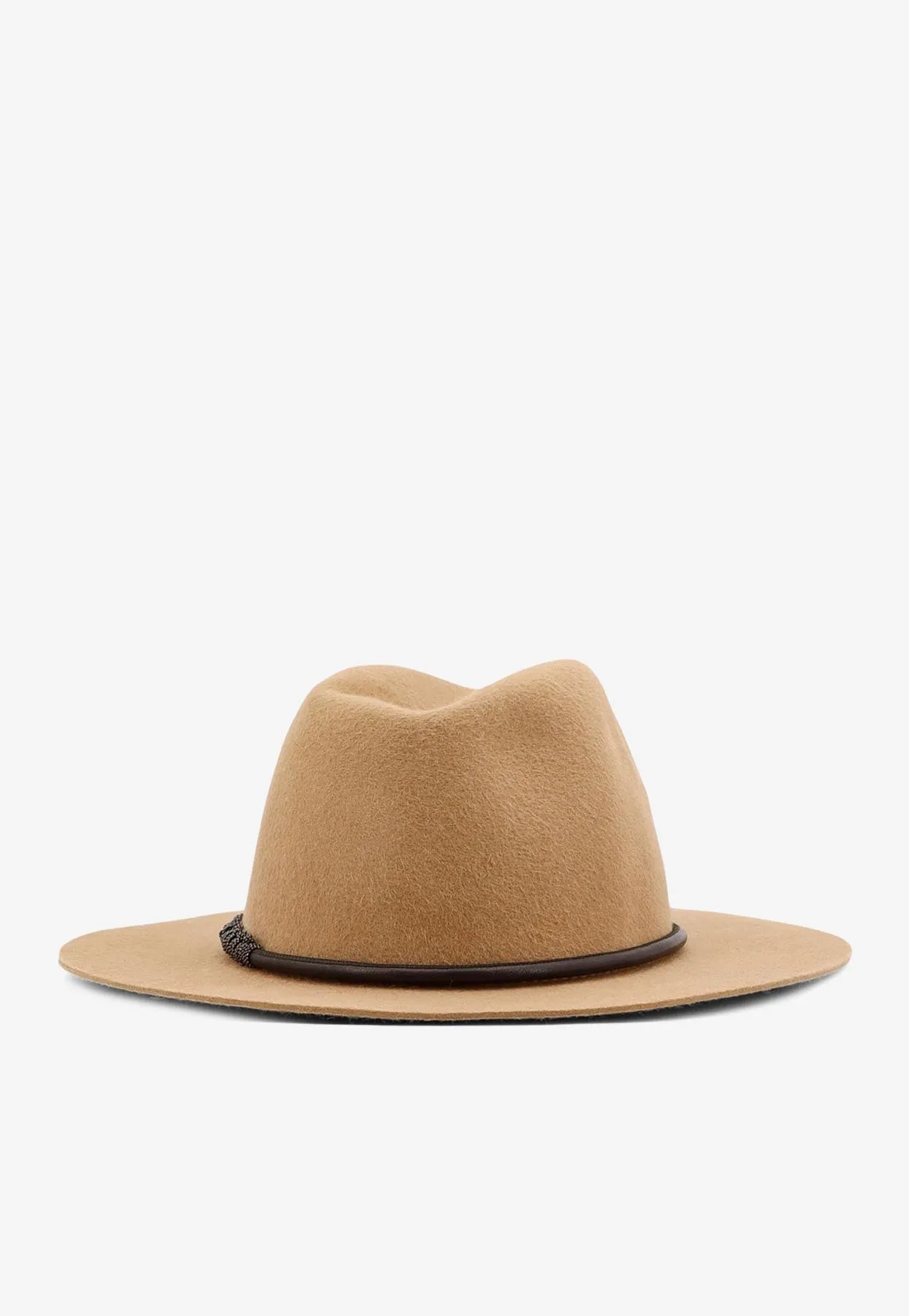 Leather Band Felted Fedora Hat