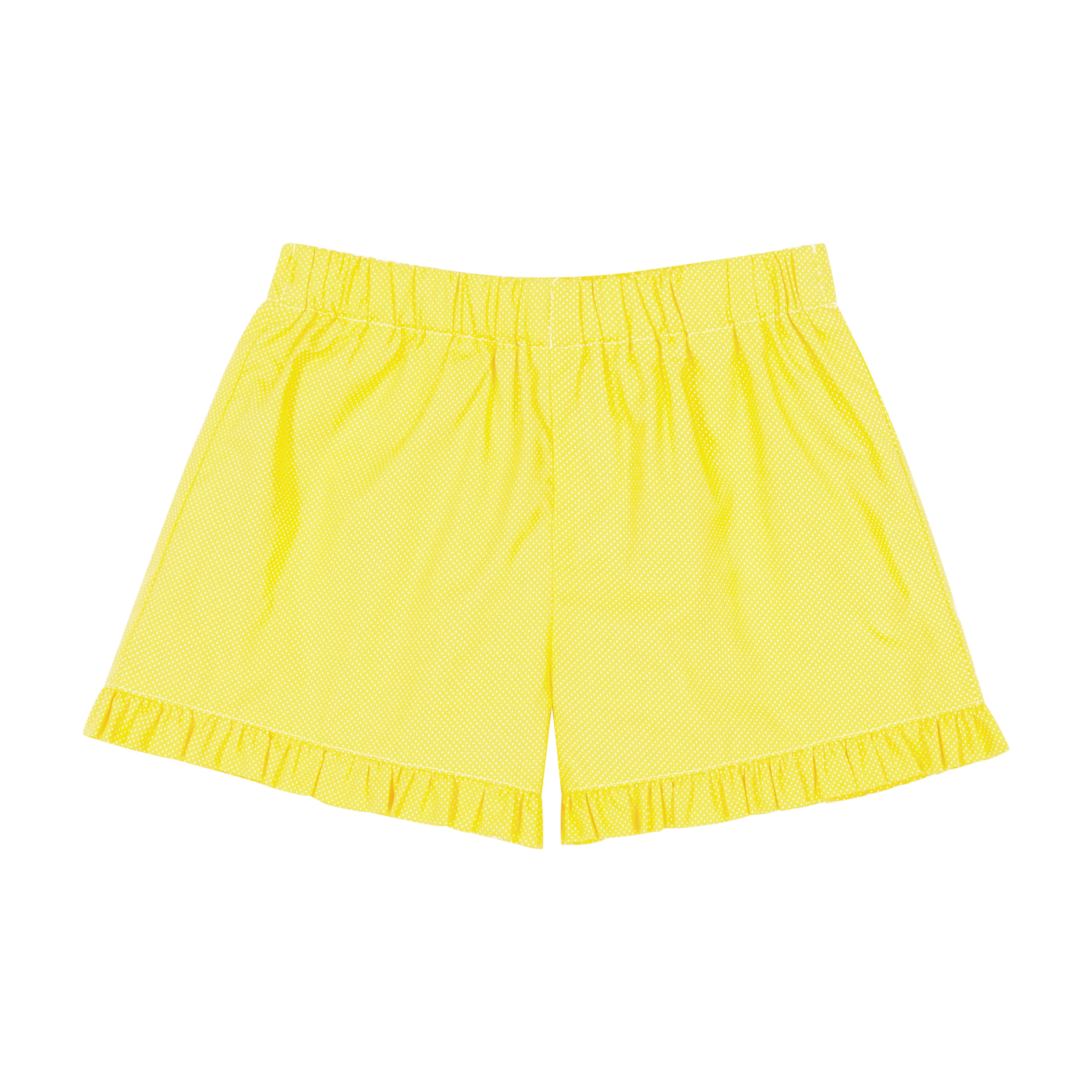 Lee Lee Ruffle Shorts Yellow Dot