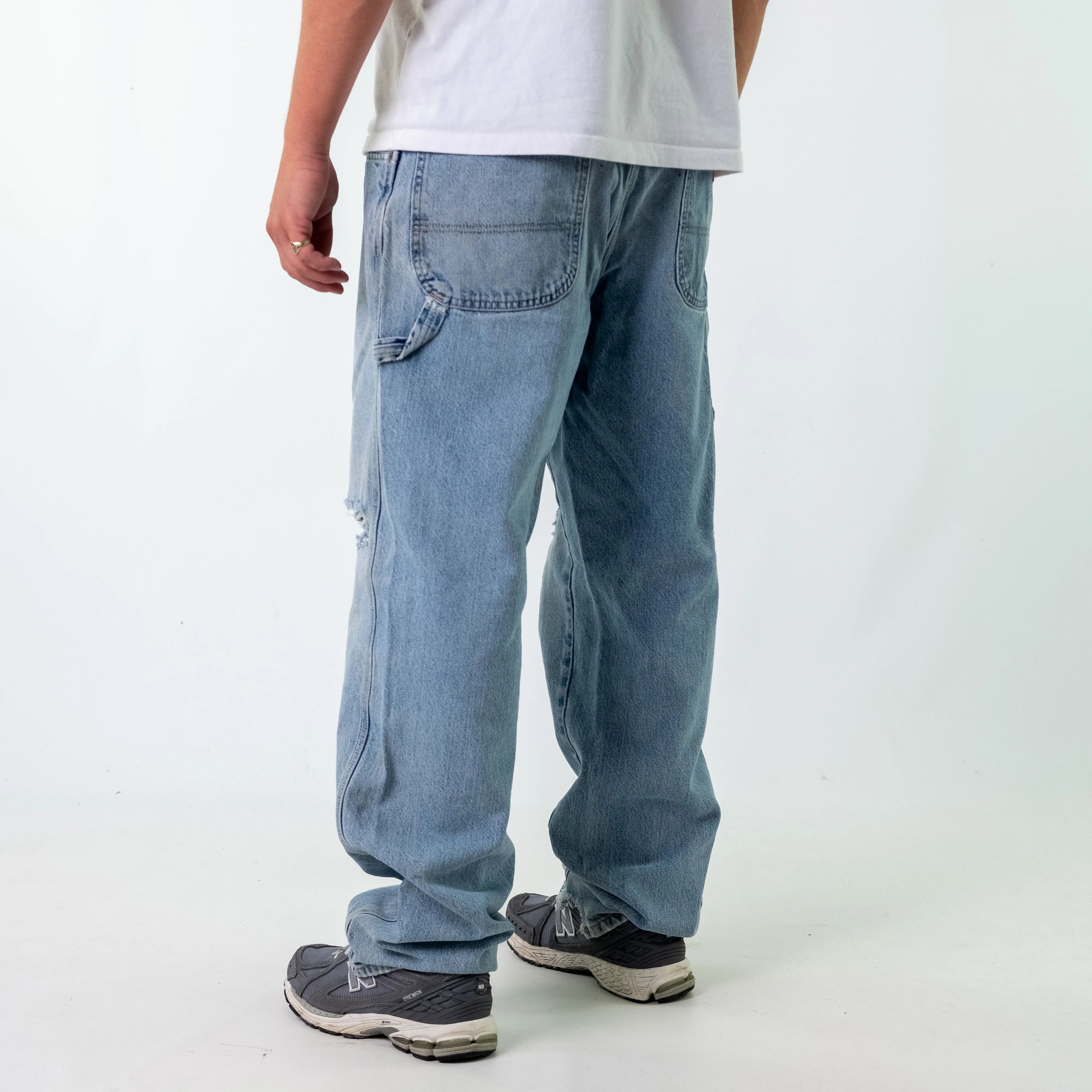 Light Blue y2ks Dickies Denim Carpenter Jeans Baggy Pants (36x34)