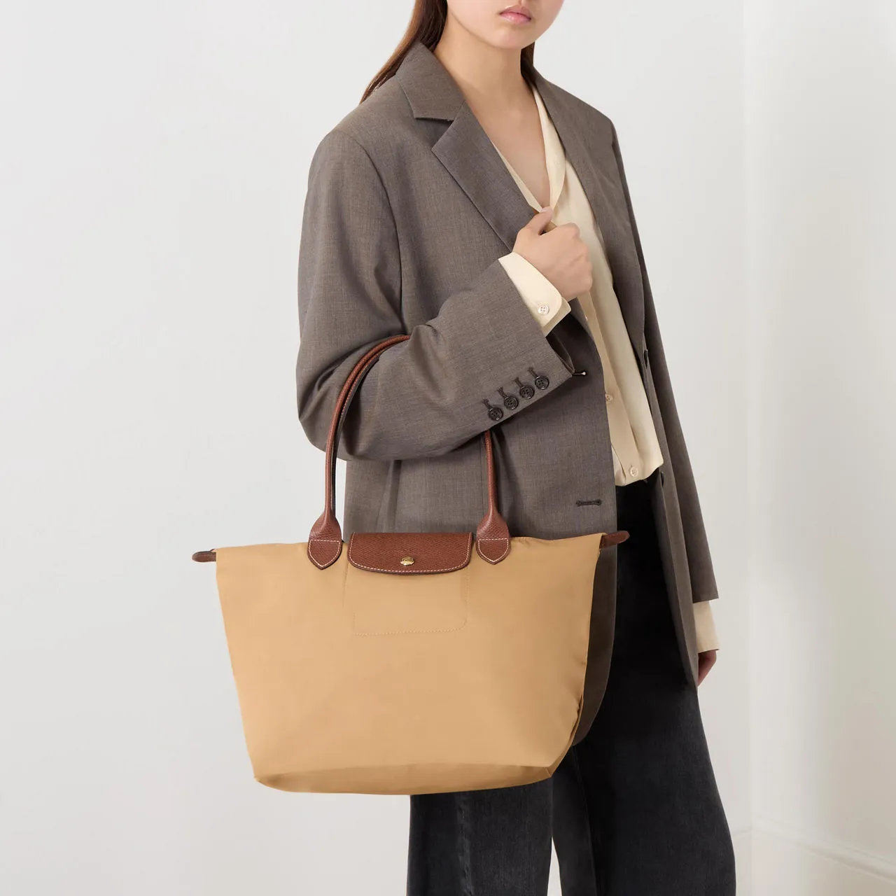 LONGCHAMP Le Pliage Original Medium Tote - Chamois