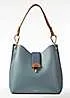 Luella Grey Alexi Airforce Blue & Tan Hobo Tote Bag