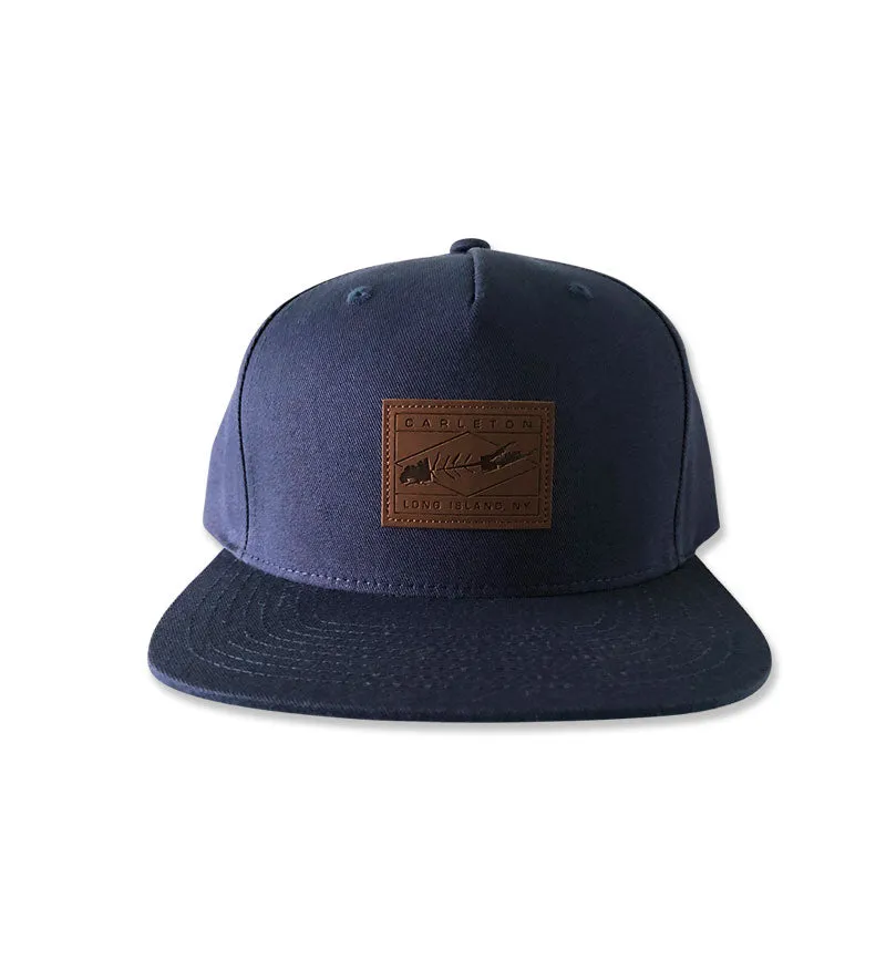 Map Under Brim Hat in Navy