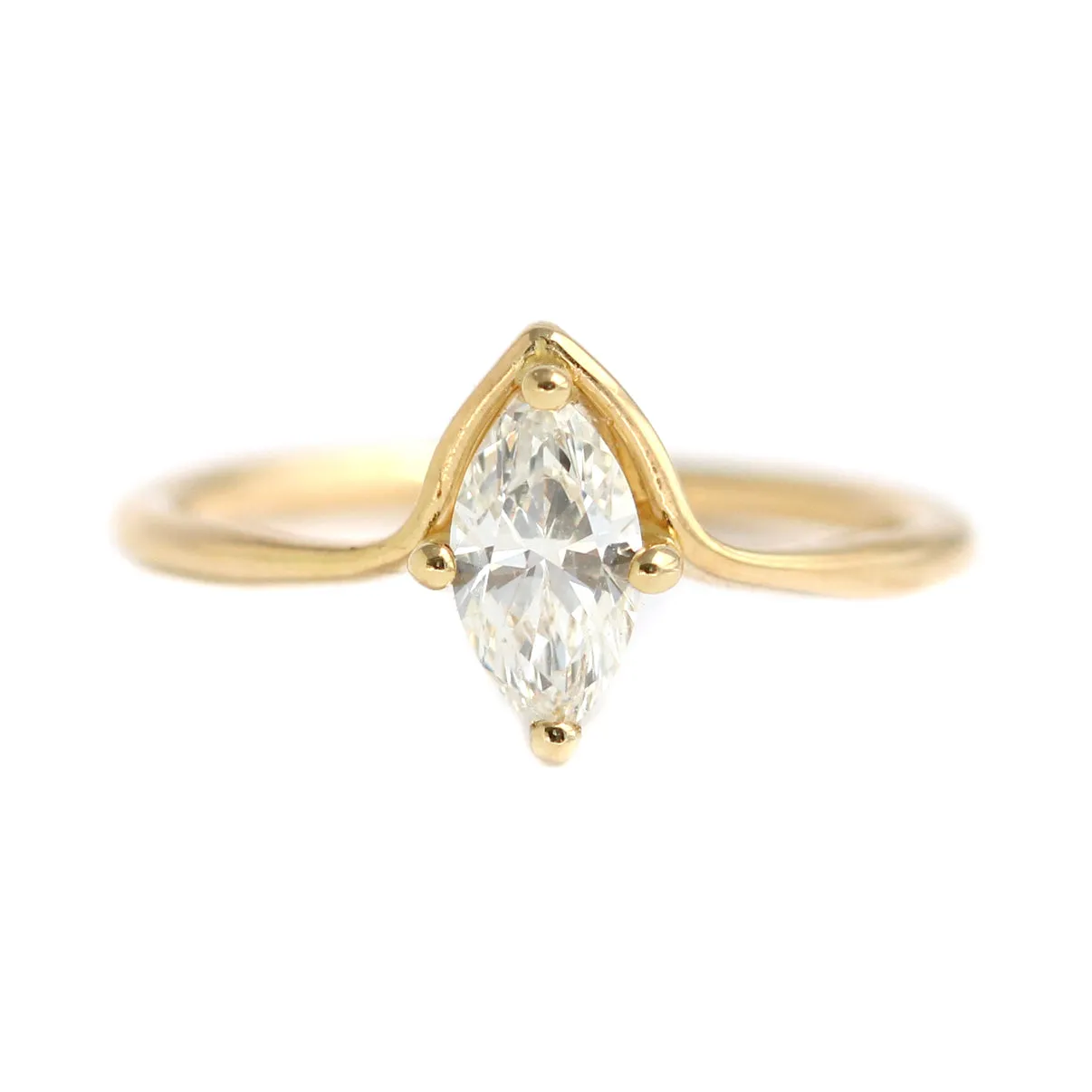 Marquise Engagement Ring - Minimalist Engagement Ring