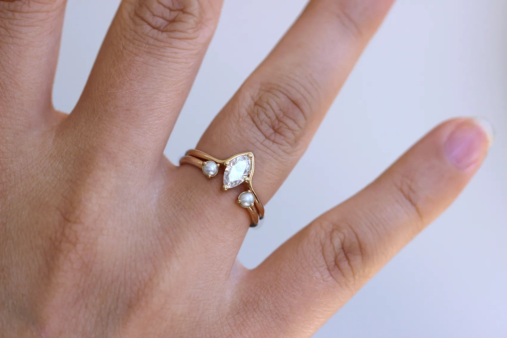 Marquise Engagement Ring - Minimalist Engagement Ring