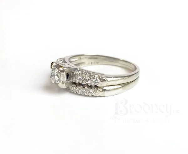 Matching Diamond Engagement Ring and Wedding Band