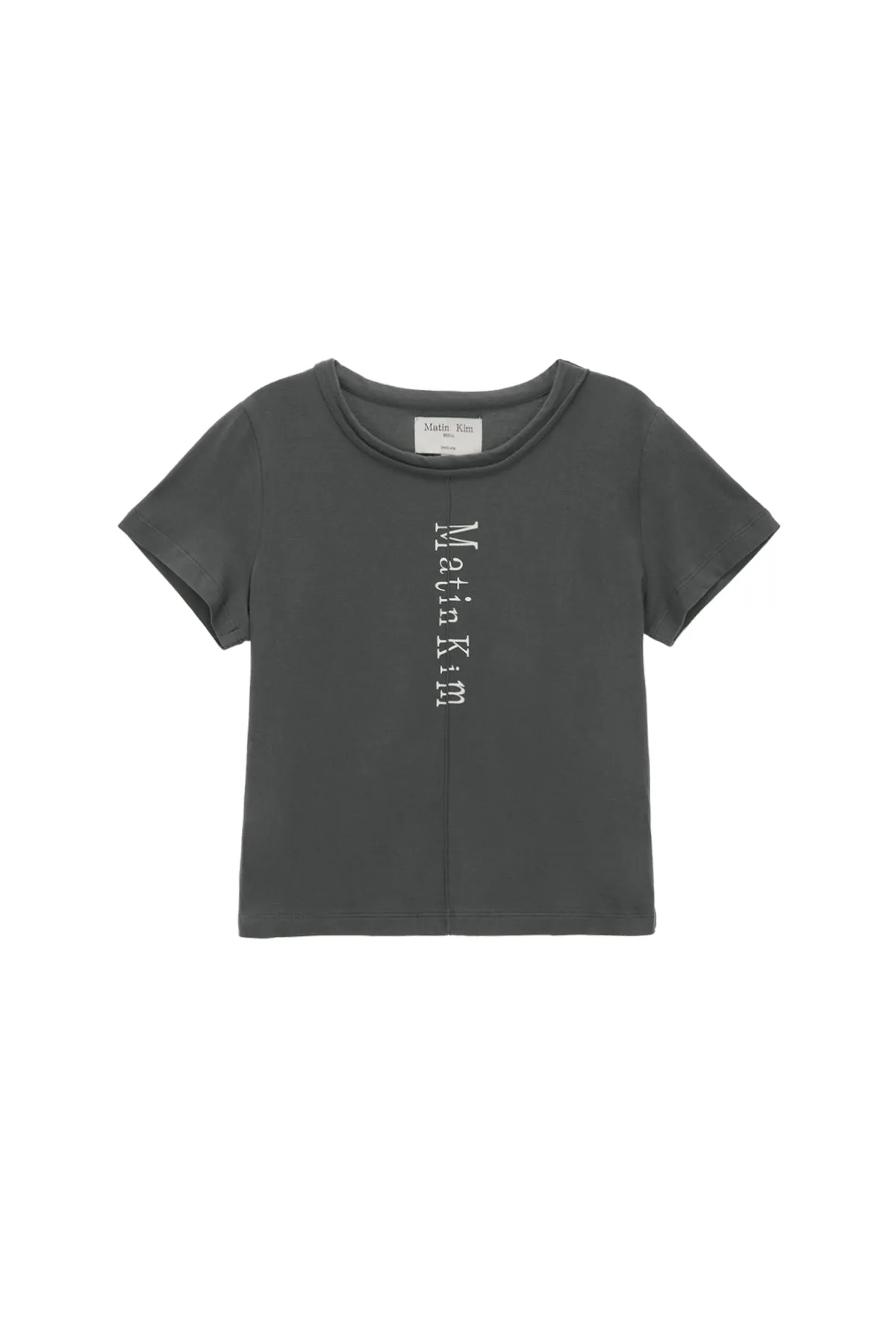 MATIN PINTUCK CROP TOP IN CHARCOAL