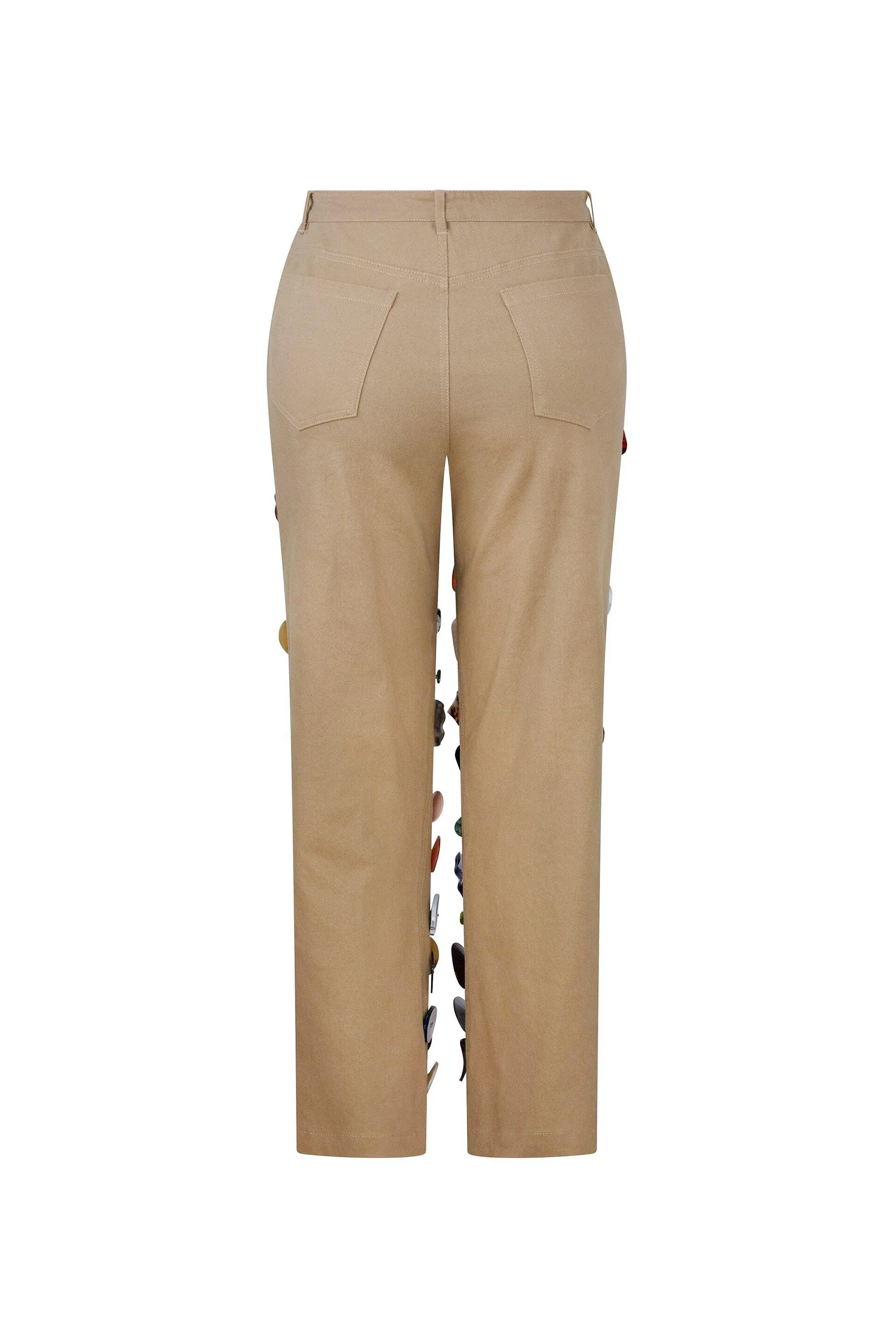 'MEMORY VASE' CROPPED WIDE LEG PANT