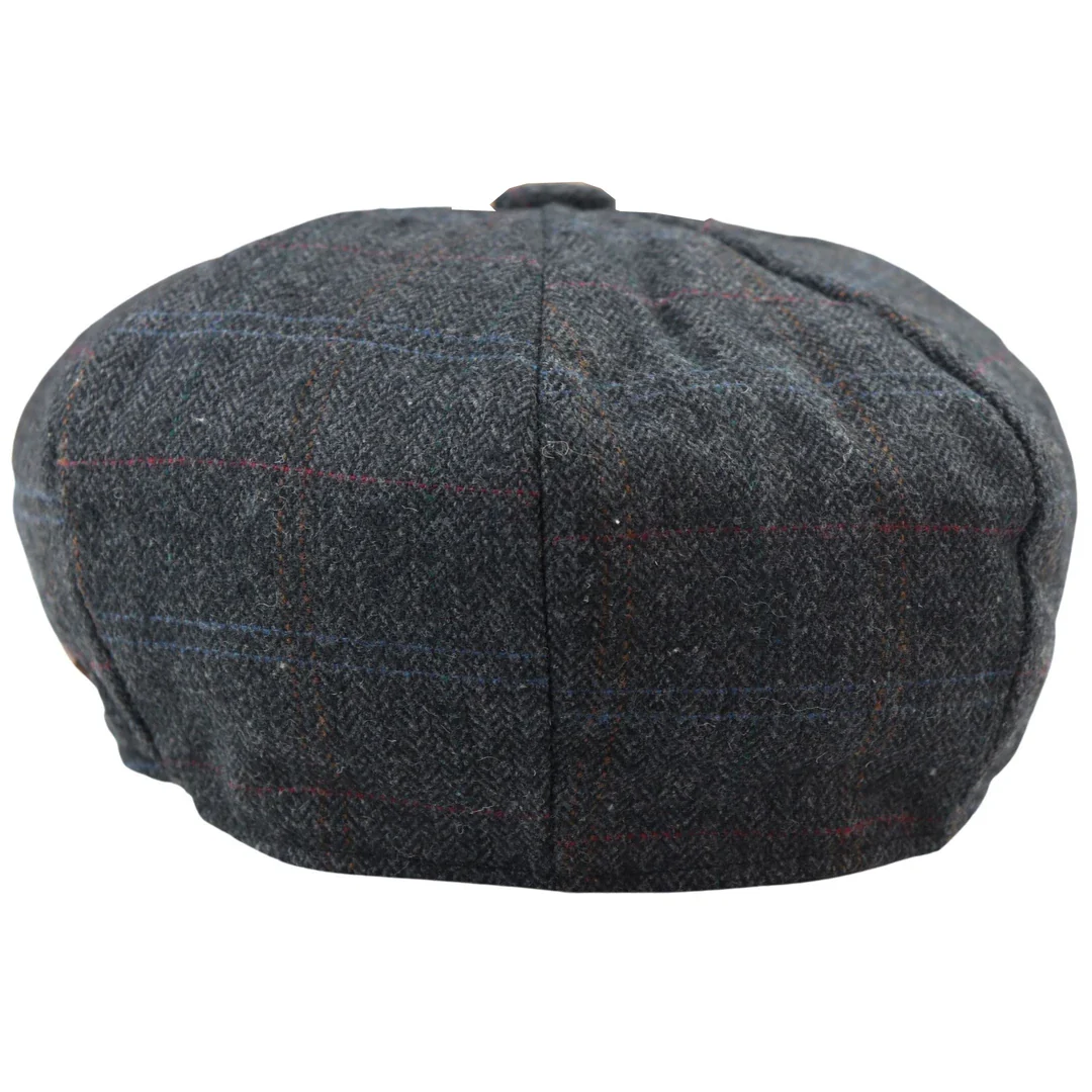 Men's 8 Panel Razor Baker Boy Hat Wool Tweed Blinders Newsboy Flat Cap