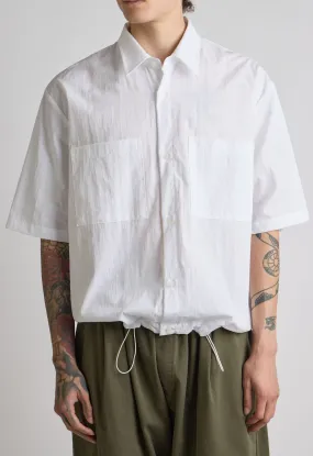 Men's Adjustable Waist Button Up in White