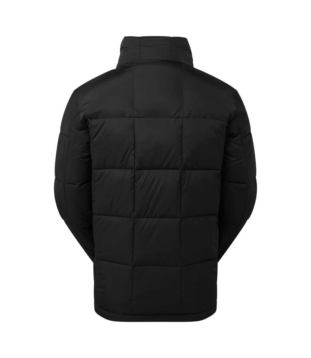 Mens fourteener box quilted padded jacket black/red 2786