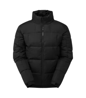 Mens fourteener box quilted padded jacket black/red 2786