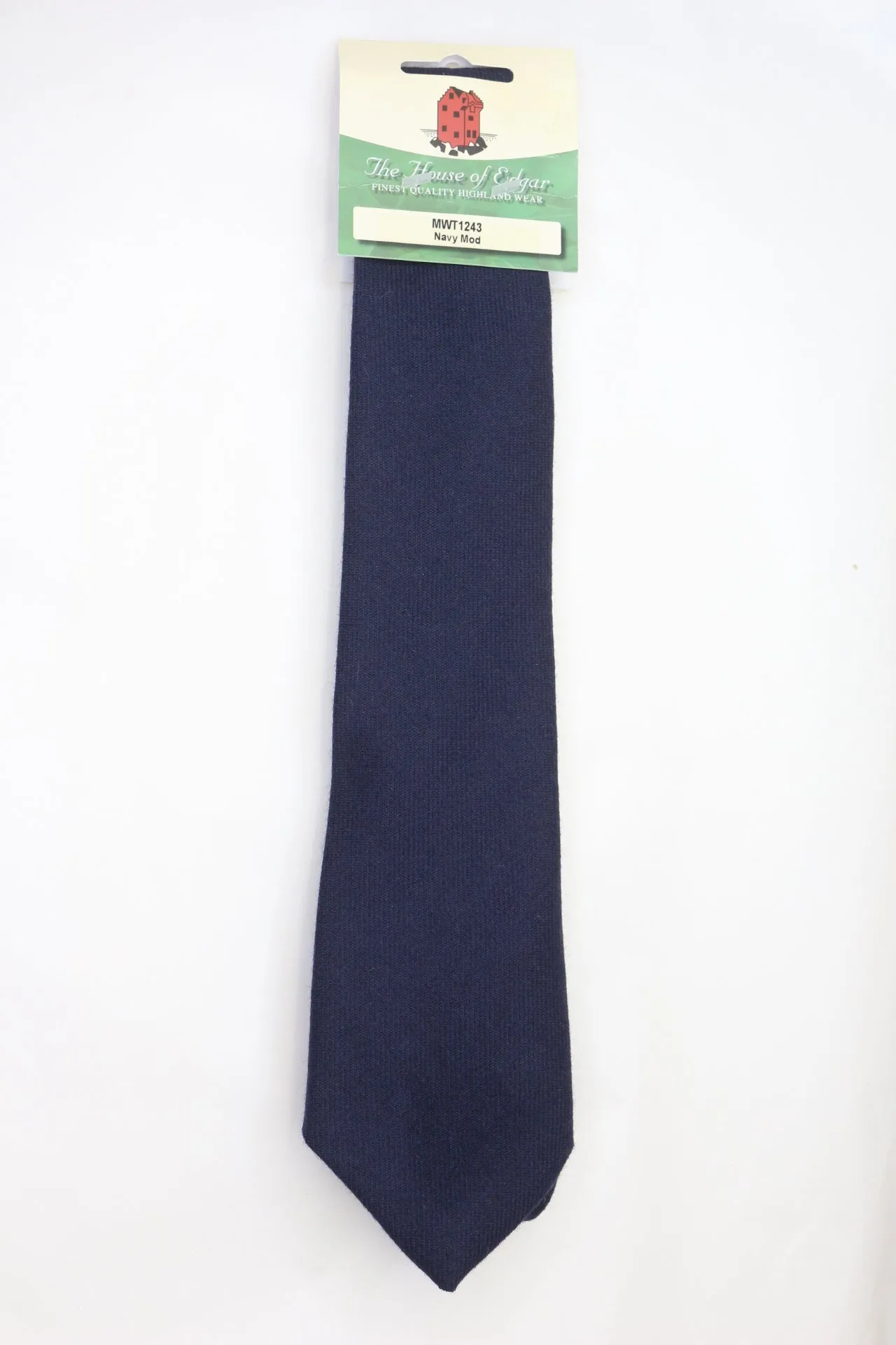 Mens House of Edgar Woollen Tie - Navy