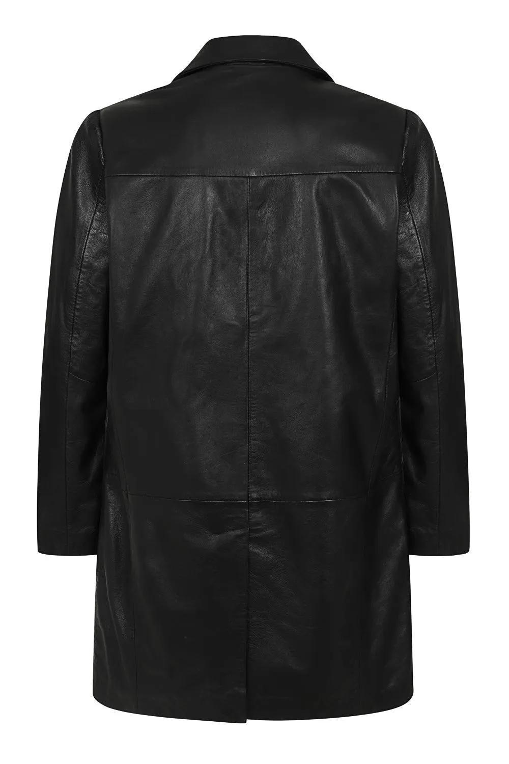 Men's  Length Classic Genuine Leather Coat - 'GARY' - C-476