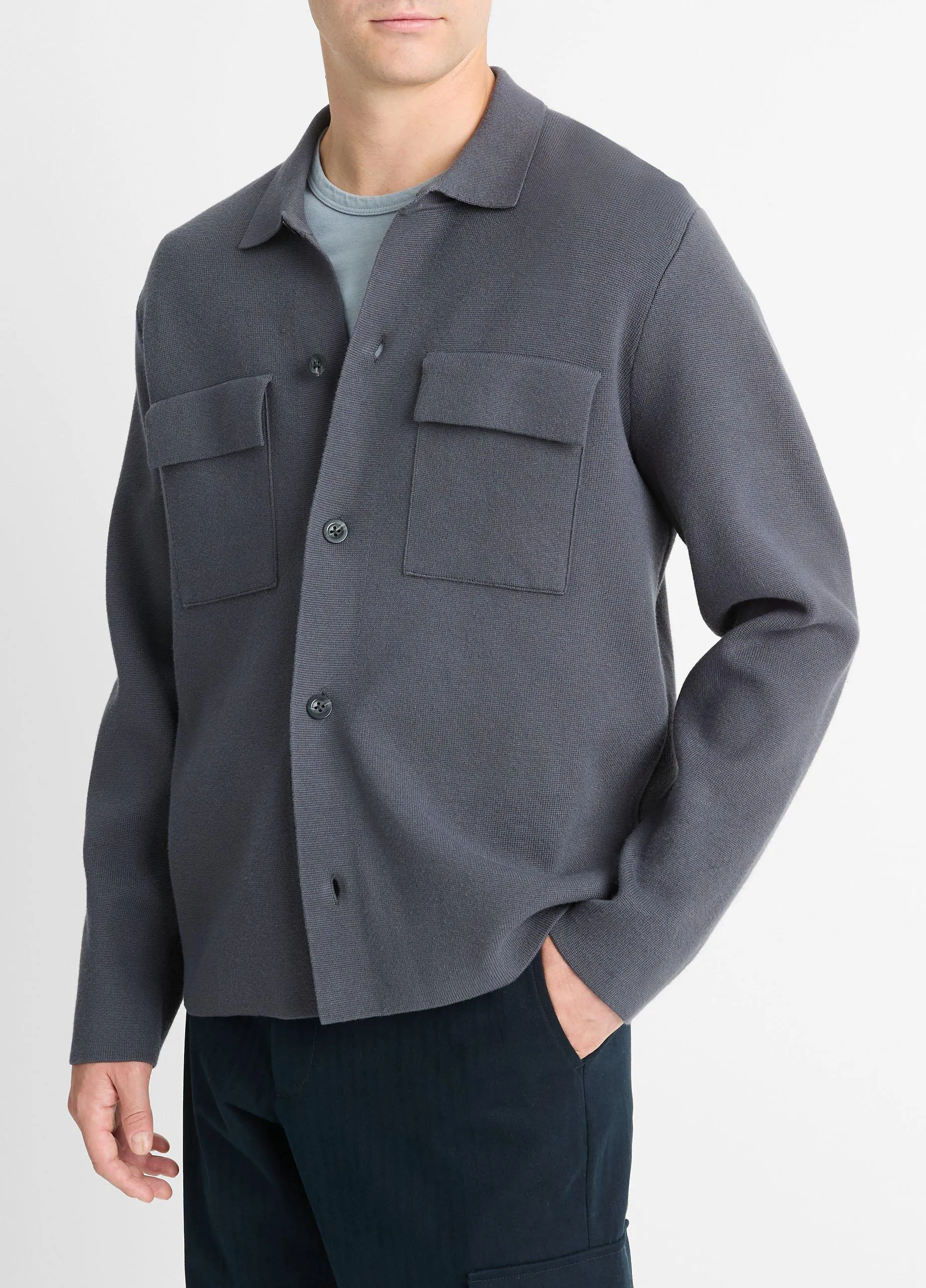 Milano-Stitch Shirt Jacket