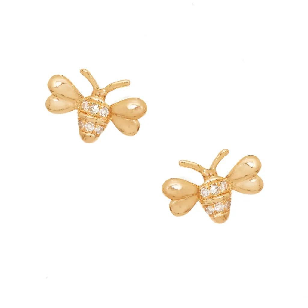 Mini Bumblebee Stud Earrings