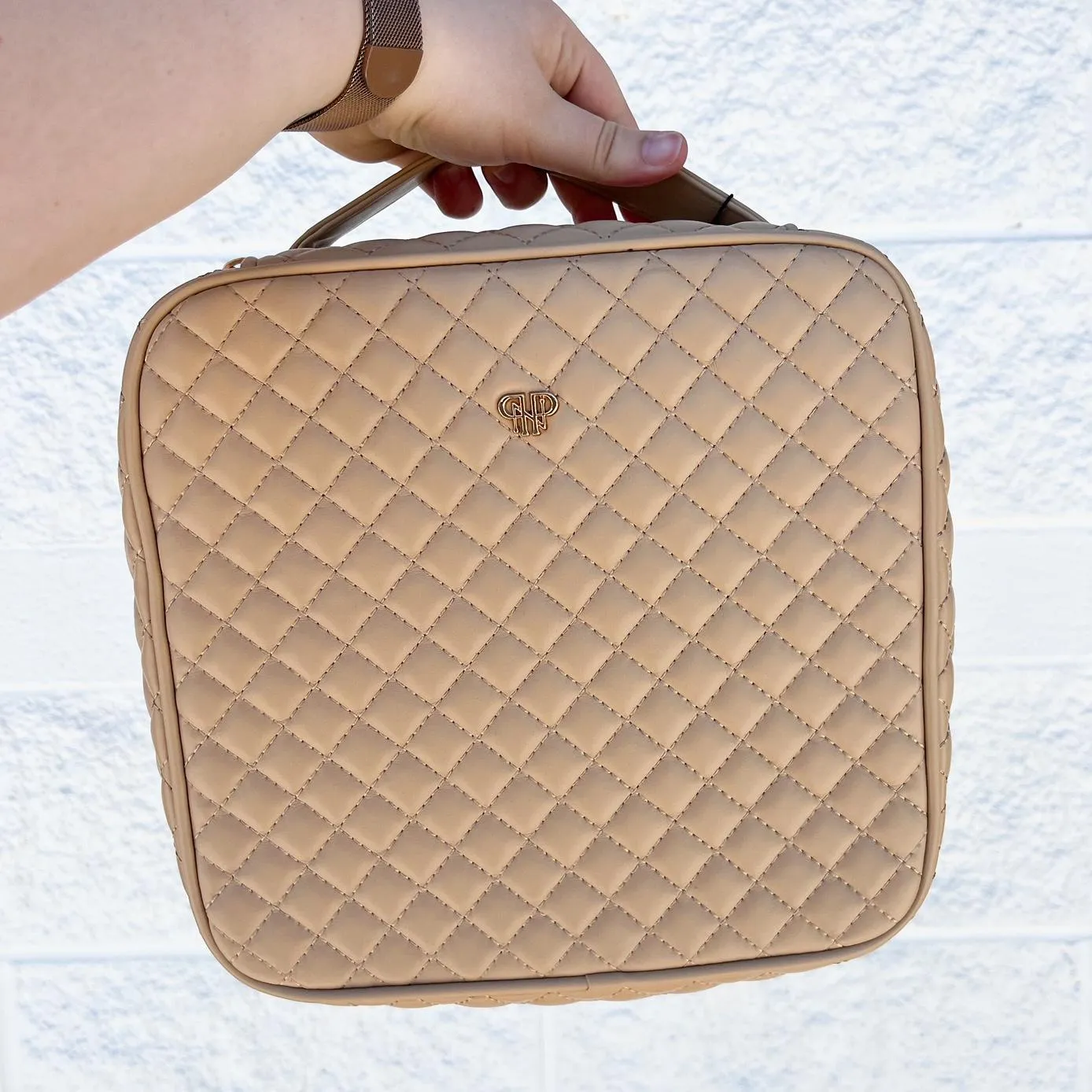 Mini Diva Makeup Case - Nude Quilted