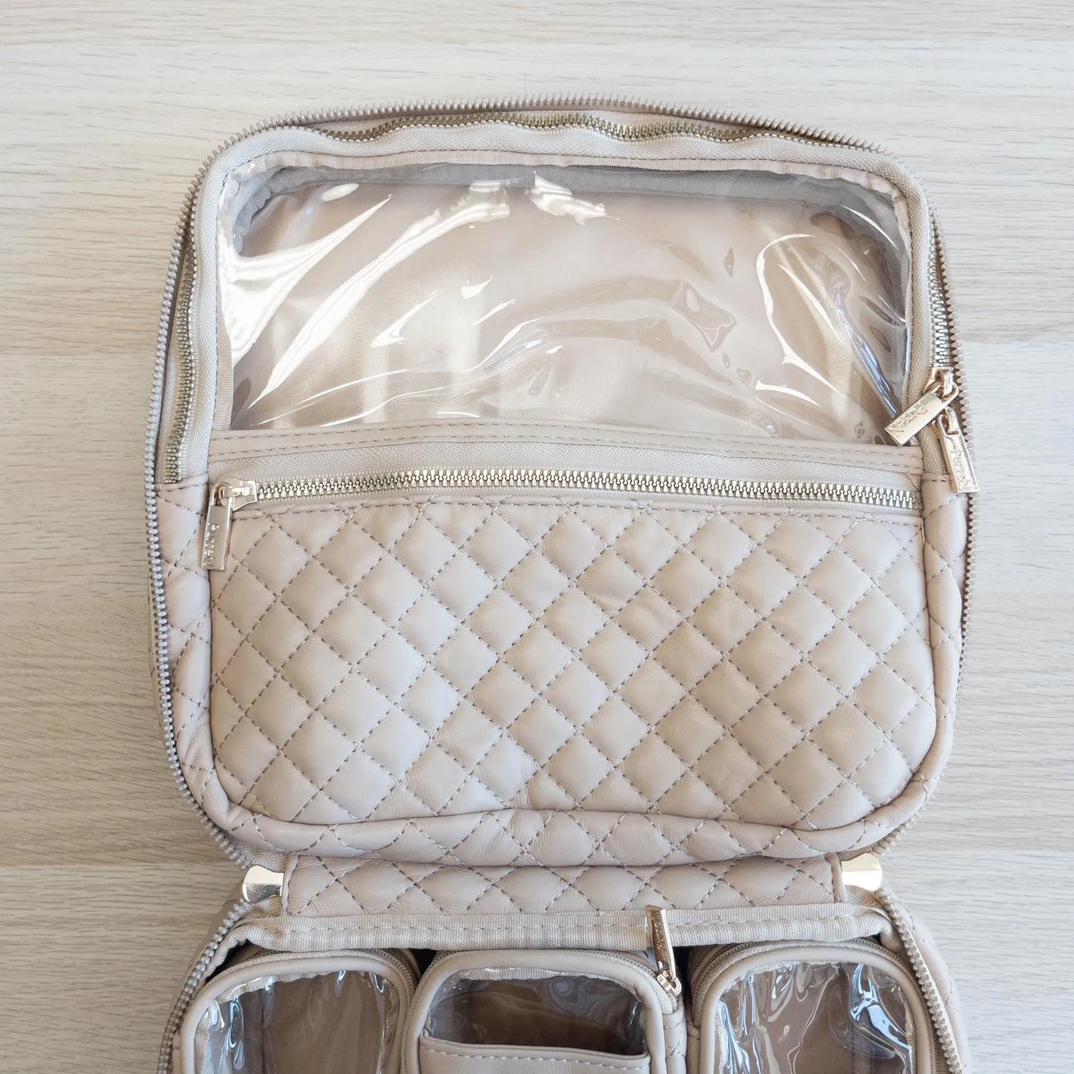 Mini Diva Makeup Case - Nude Quilted