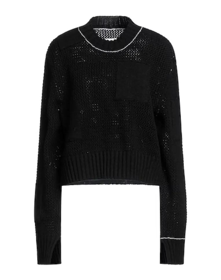 MM6 Maison Margiela  |Casual Style Wool Nylon U-Neck Bi-color Long Sleeves