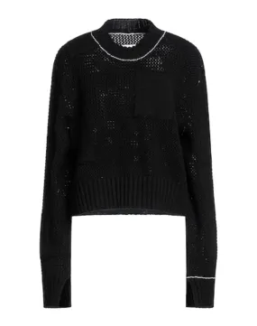 MM6 Maison Margiela  |Casual Style Wool Nylon U-Neck Bi-color Long Sleeves