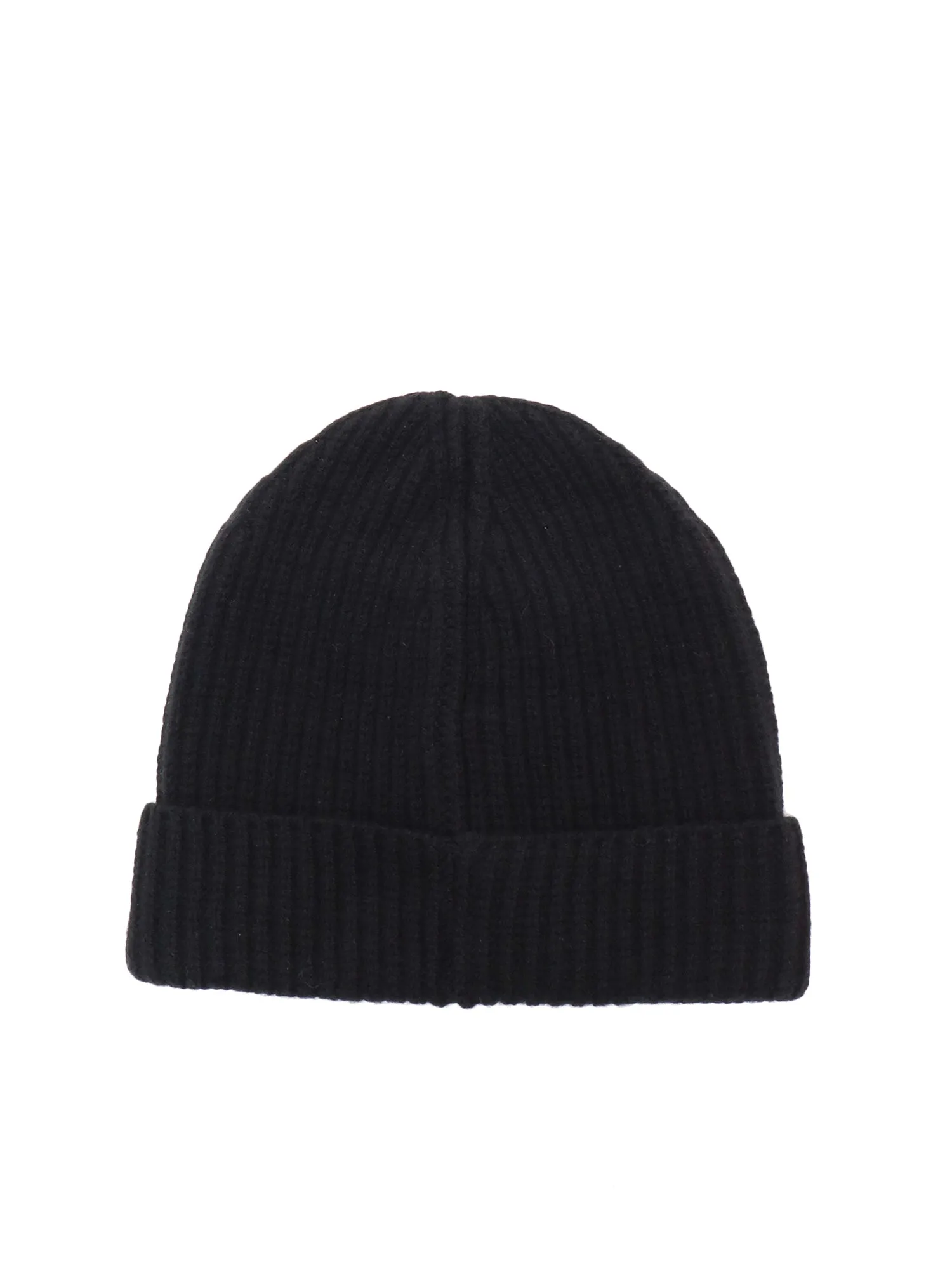 Moncler Enfant Logo Patch Ribbed Knit Beanie