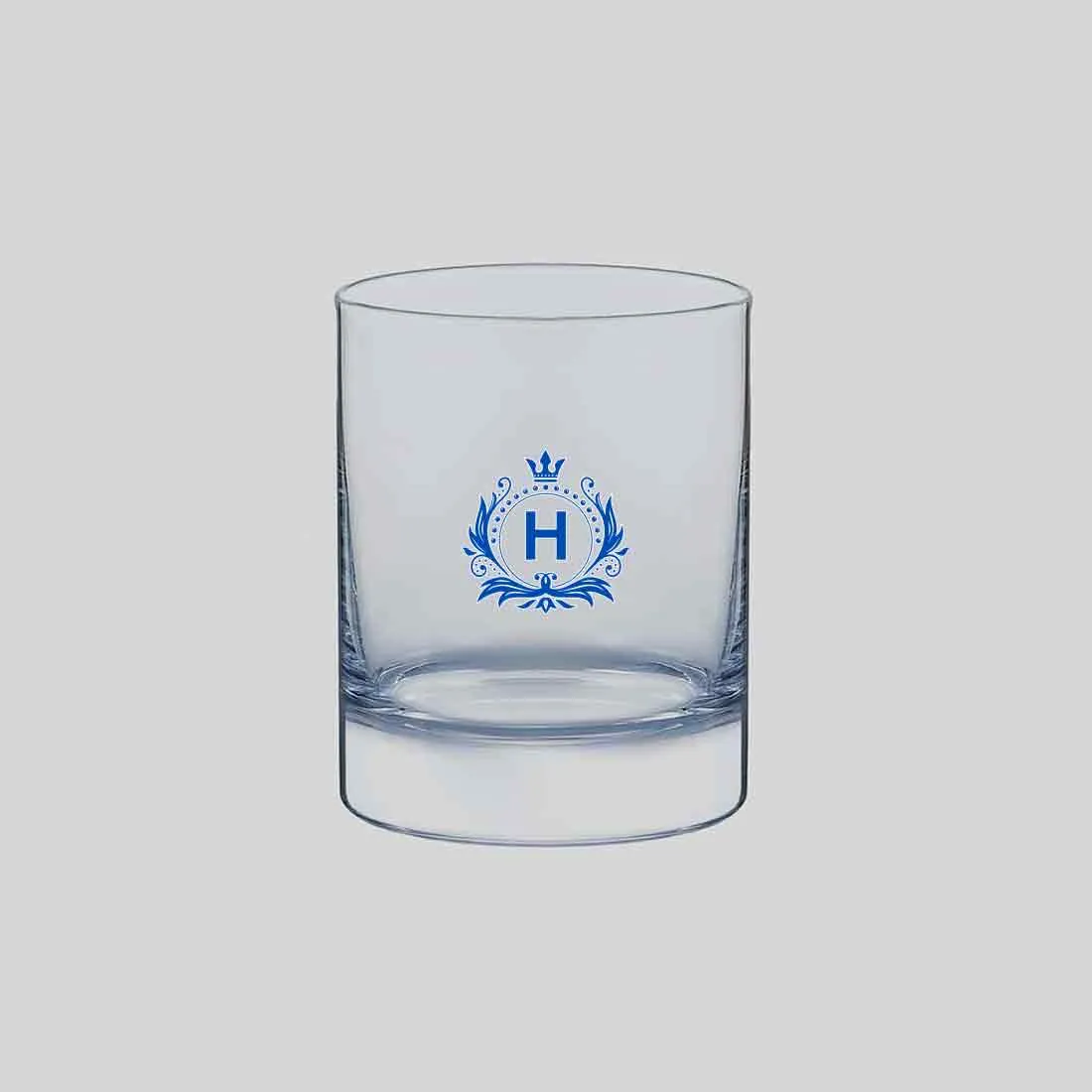 Monogrammed Whiskey Glasses - Personalized Colored Initial Alcohol Glass