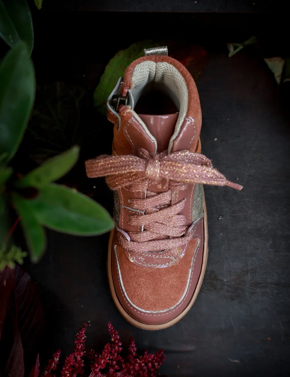 Mountain Sneaker Lace - Rose Clay Patent