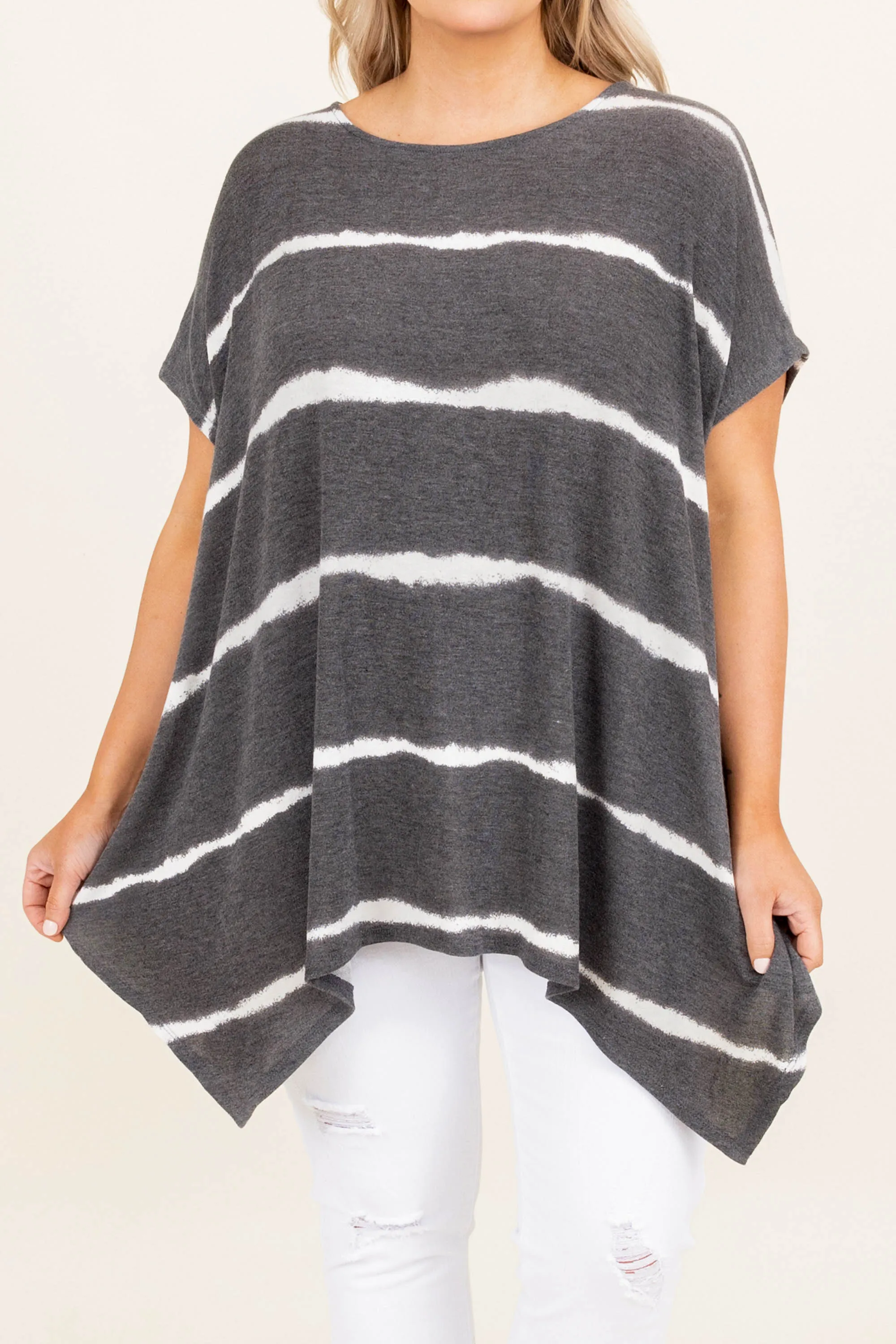 Movin' To The Beat Tunic, Charcoal