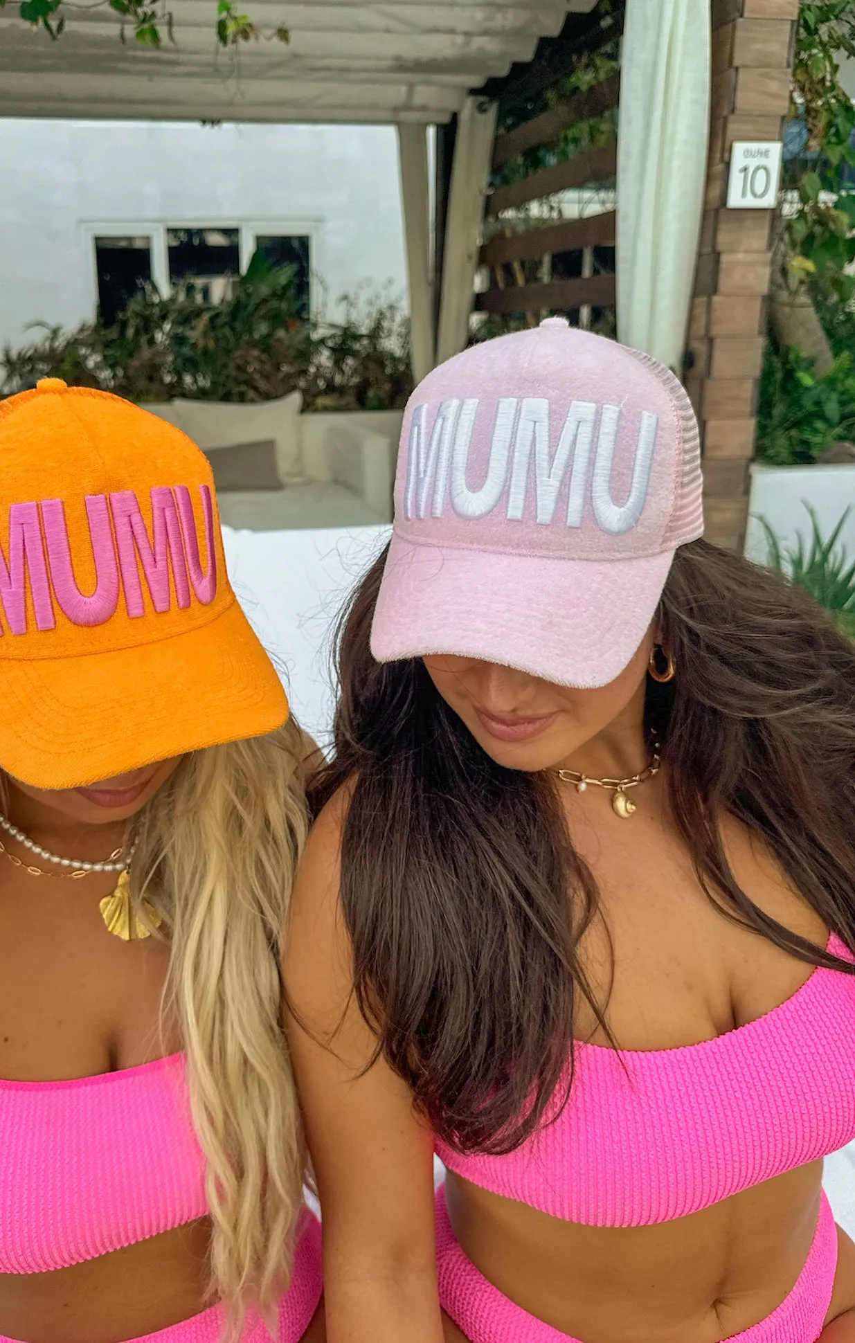 MUMU Terry Trucker Hat ~ Bubblegum Pink