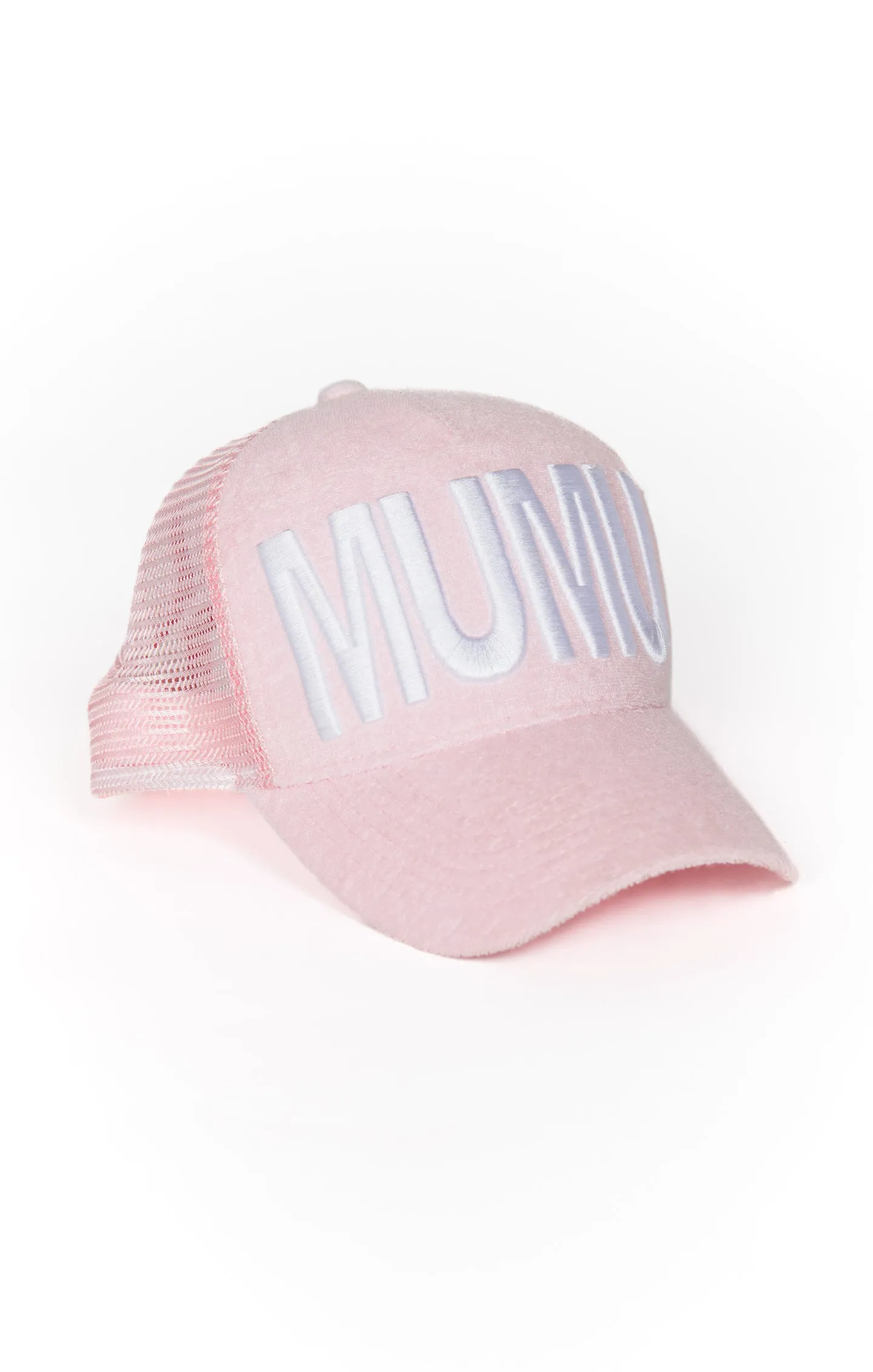 MUMU Terry Trucker Hat ~ Bubblegum Pink