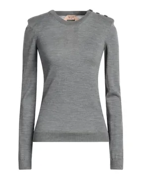 N21 numero ventuno  |Casual Style Wool U-Neck Long Sleeves Plain Party Style