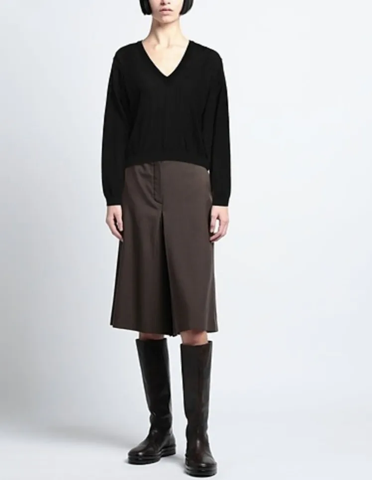 N21 numero ventuno  |Casual Style Wool V-Neck Long Sleeves Plain Elegant Style