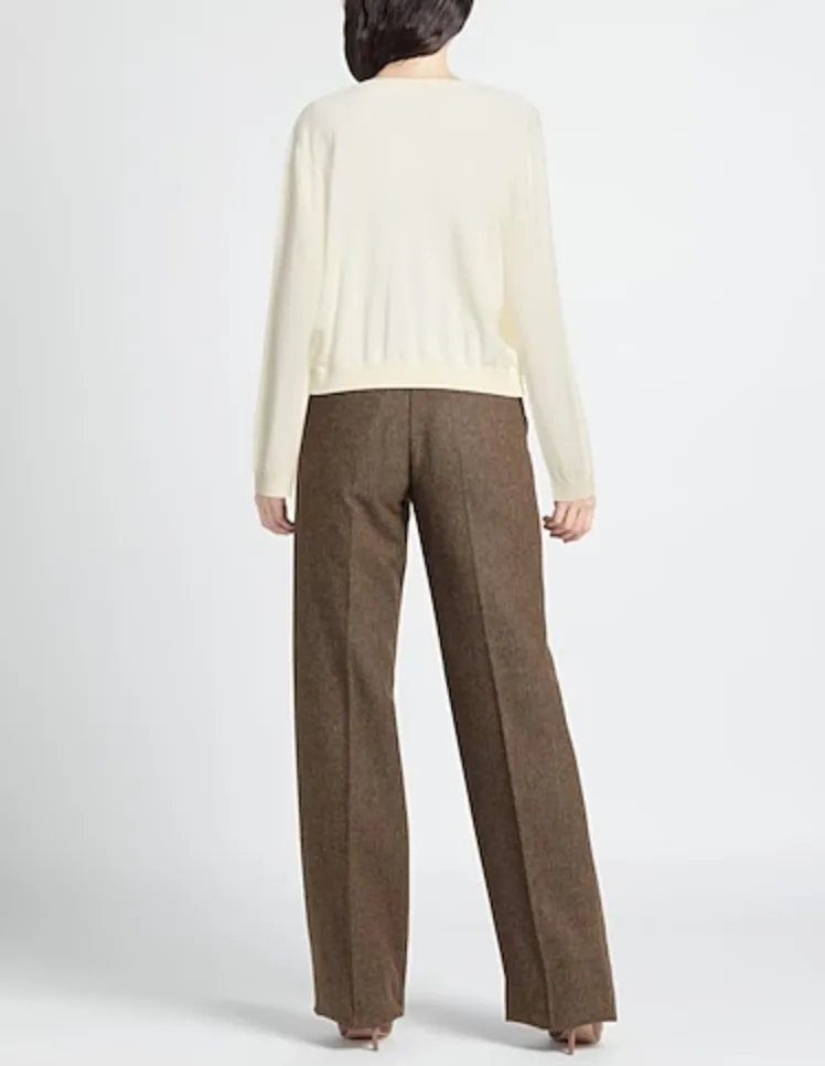 N21 numero ventuno  |Casual Style Wool V-Neck Long Sleeves Plain Elegant Style