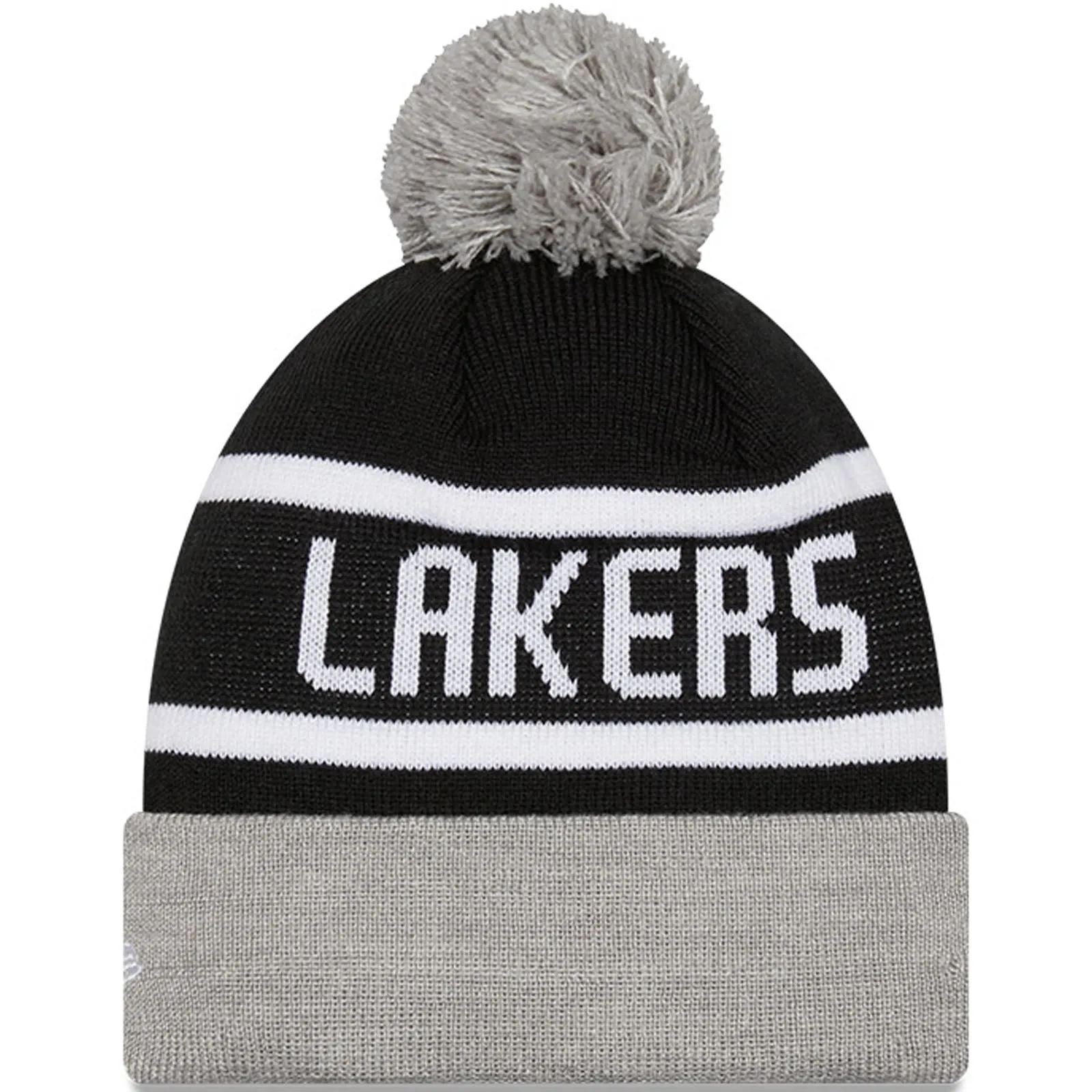 New Era Kids LA Lakers NBA Sideline Cuffed Bobble Hat - Grey