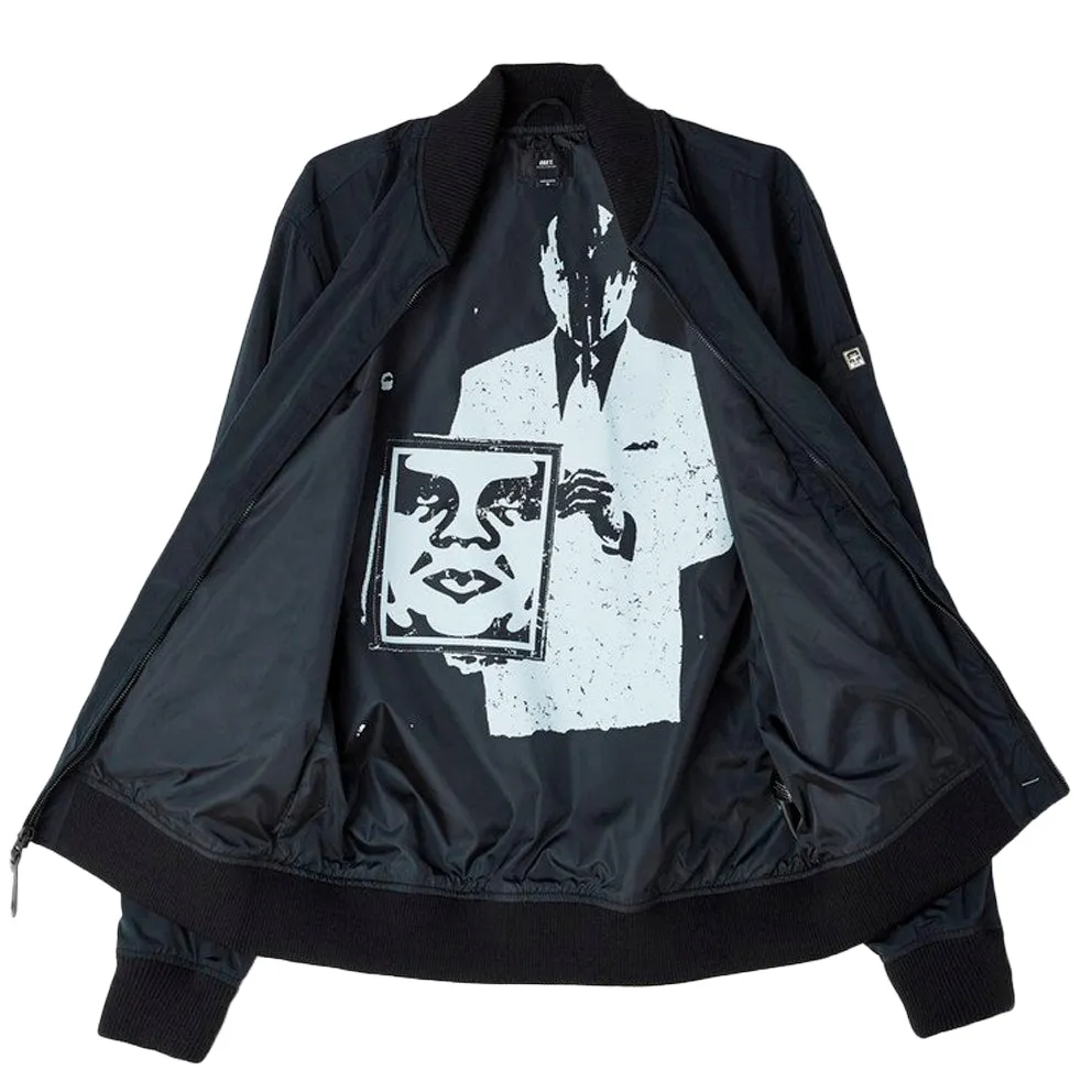 OBEY EIGHTBALL BOMBER JACKET // BLACK