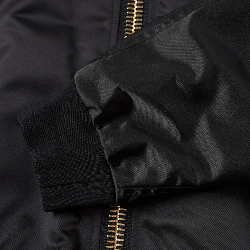 Palm Angels Maxi Zip Bomber JacketBlack