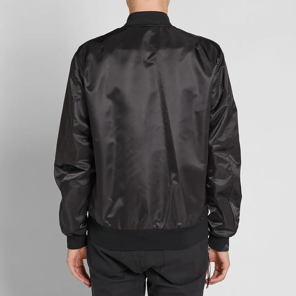 Palm Angels Maxi Zip Bomber JacketBlack