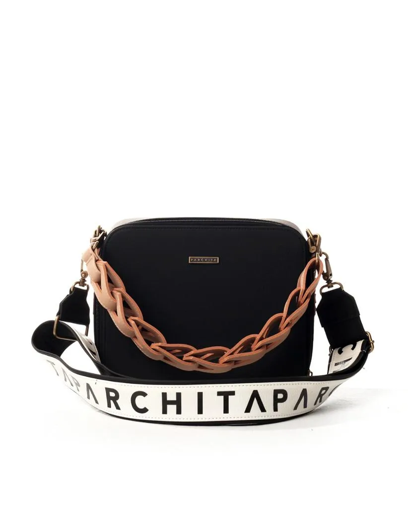 PARCHITA Flora Negro Bag