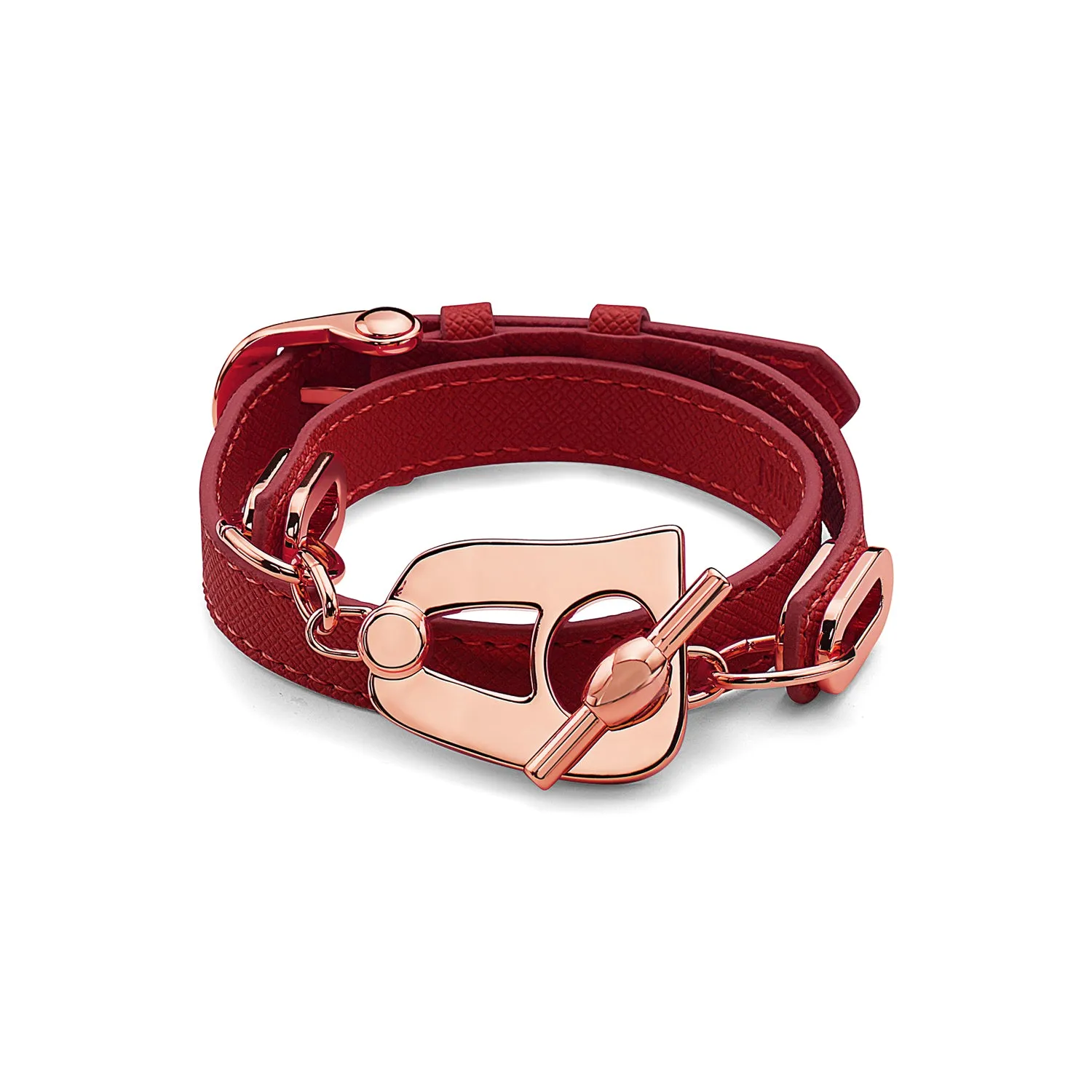 Paris Bracelet - Rose Gold/Red