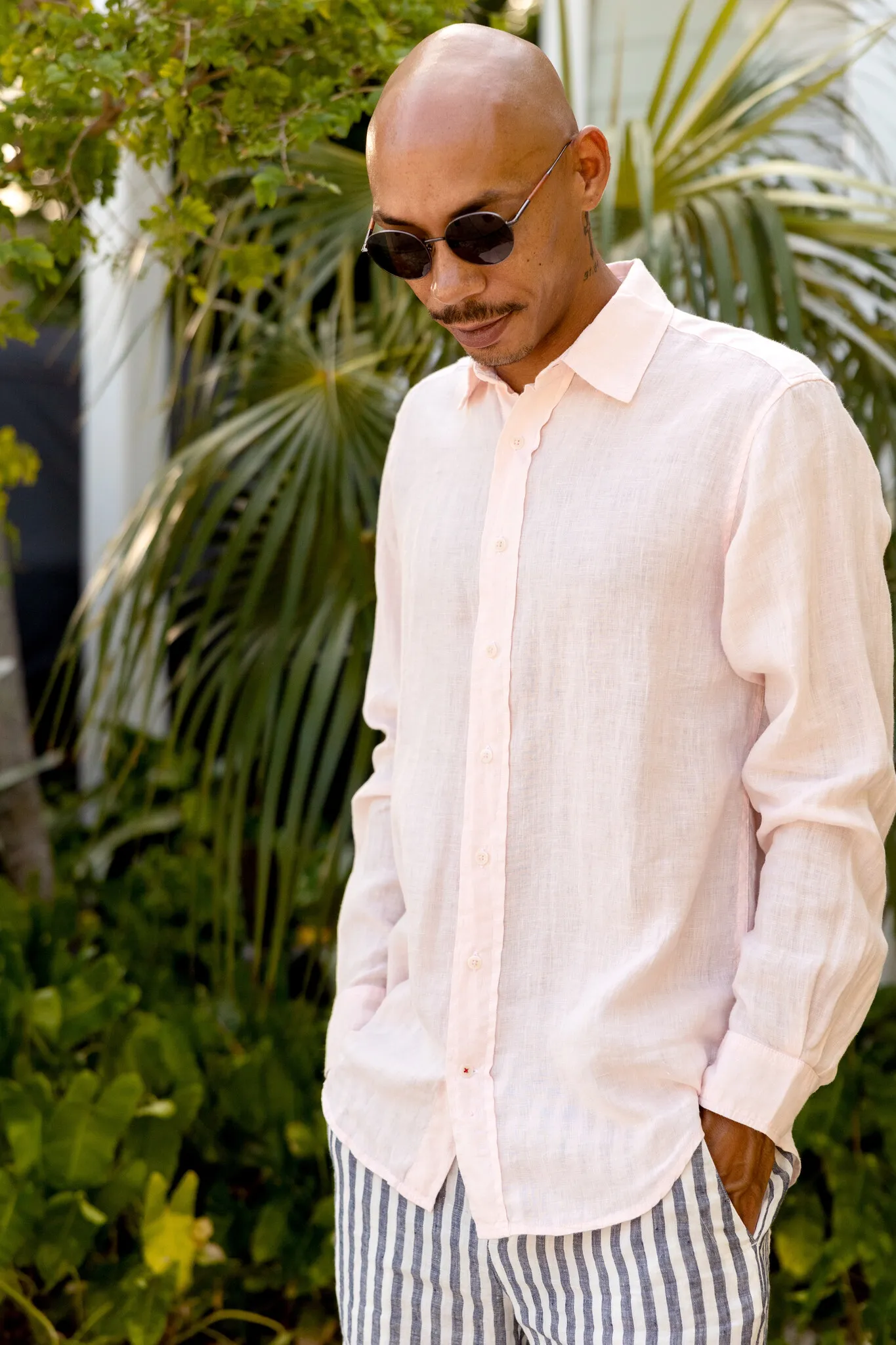 Pastel Pink Abaco Linen Shirt