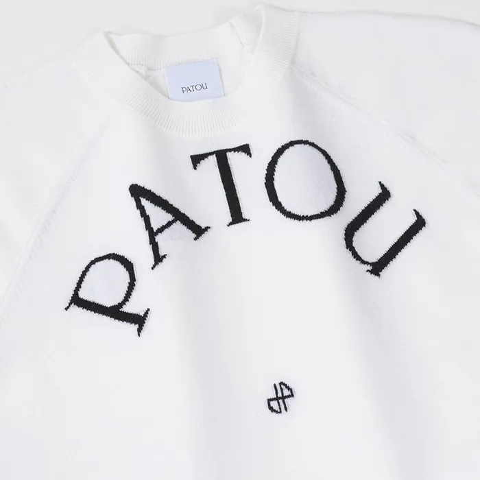 PATOU  |Crew Neck Long Sleeves Plain Logo V-neck & Crew neck