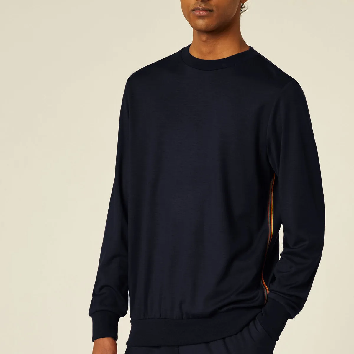 Paul Smith - 'Artist Stripe' Wool Sweatshirt in Navy