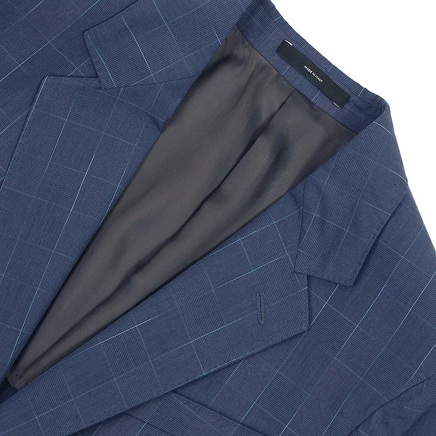 Paul Smith - Soho Fit Check Cotton Blazer in Blue