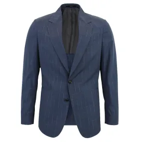 Paul Smith - Soho Fit Check Cotton Blazer in Blue