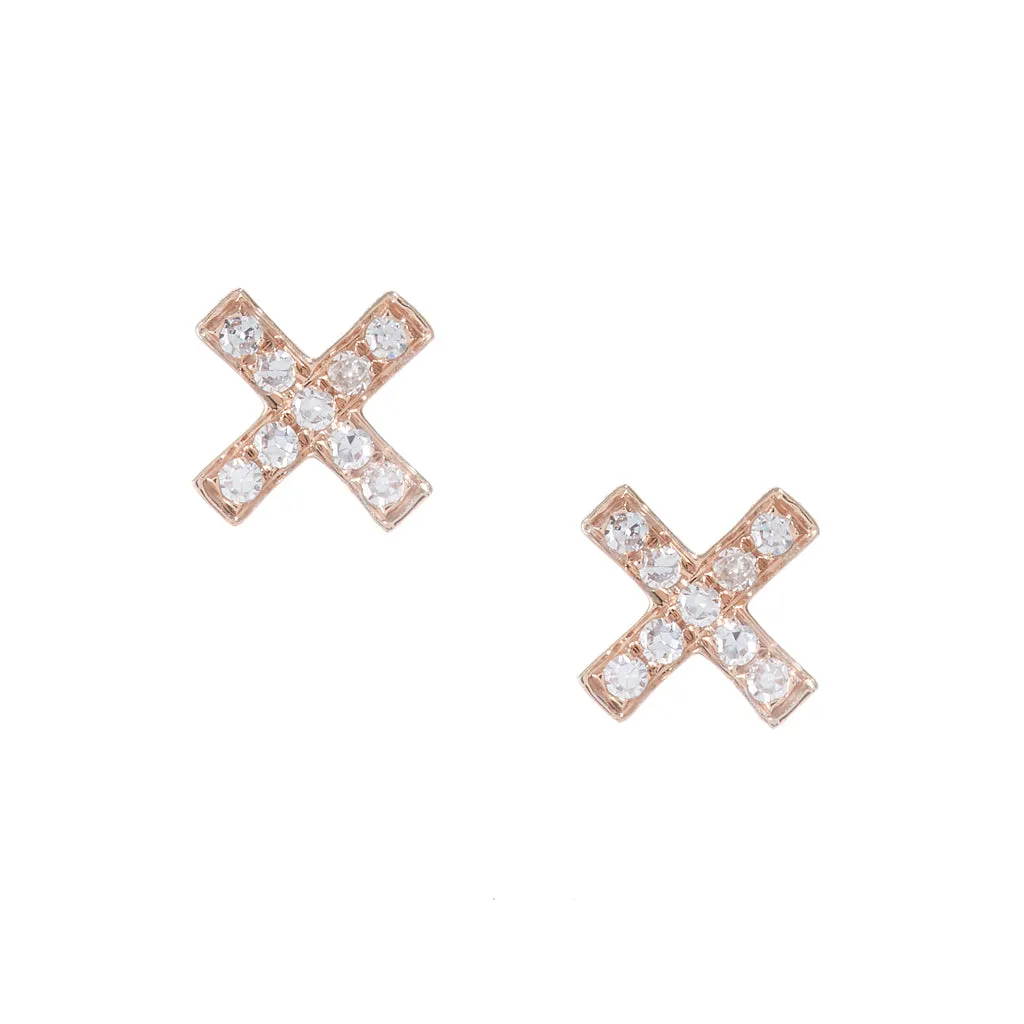 Pave Letter Studs