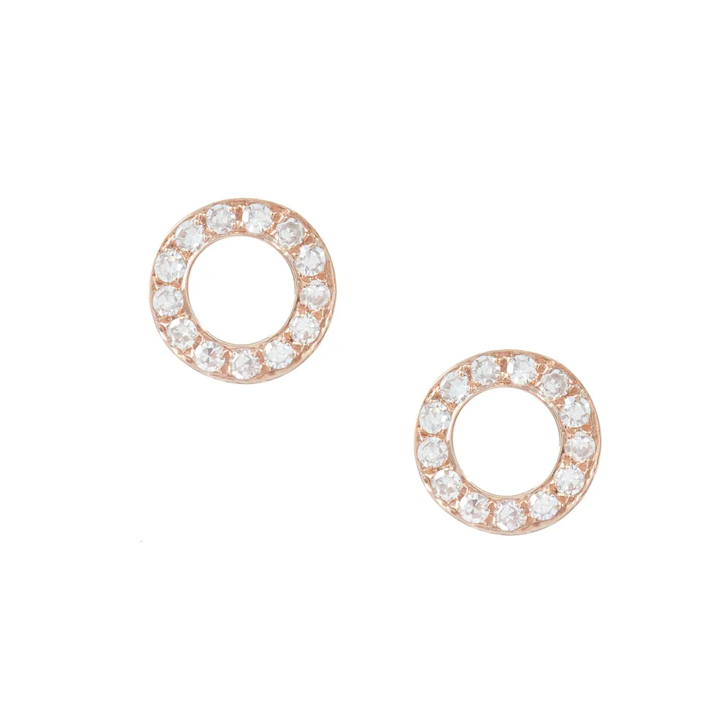 Pave Letter Studs