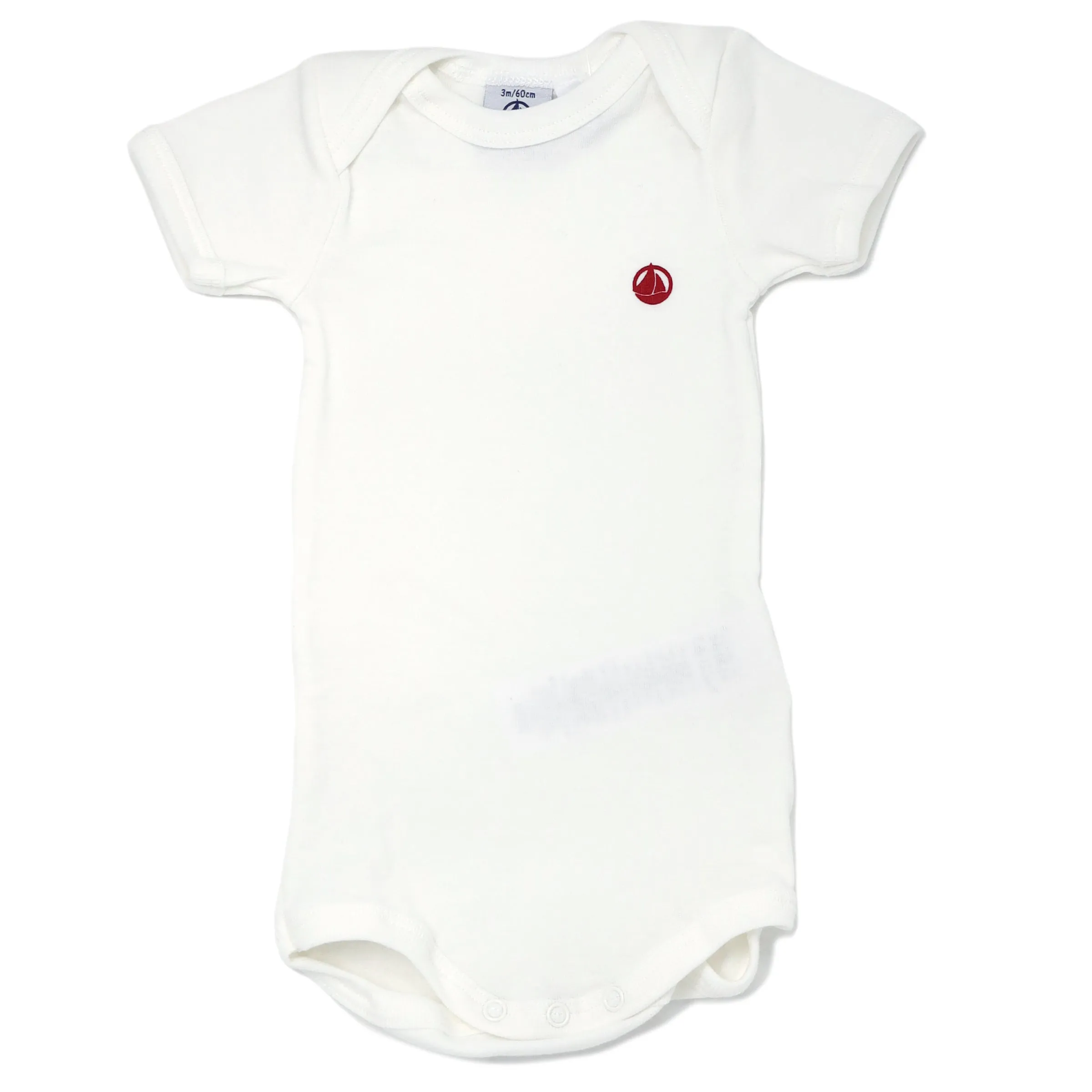 Petit Bateau Short Sleeve Bodysuit - White