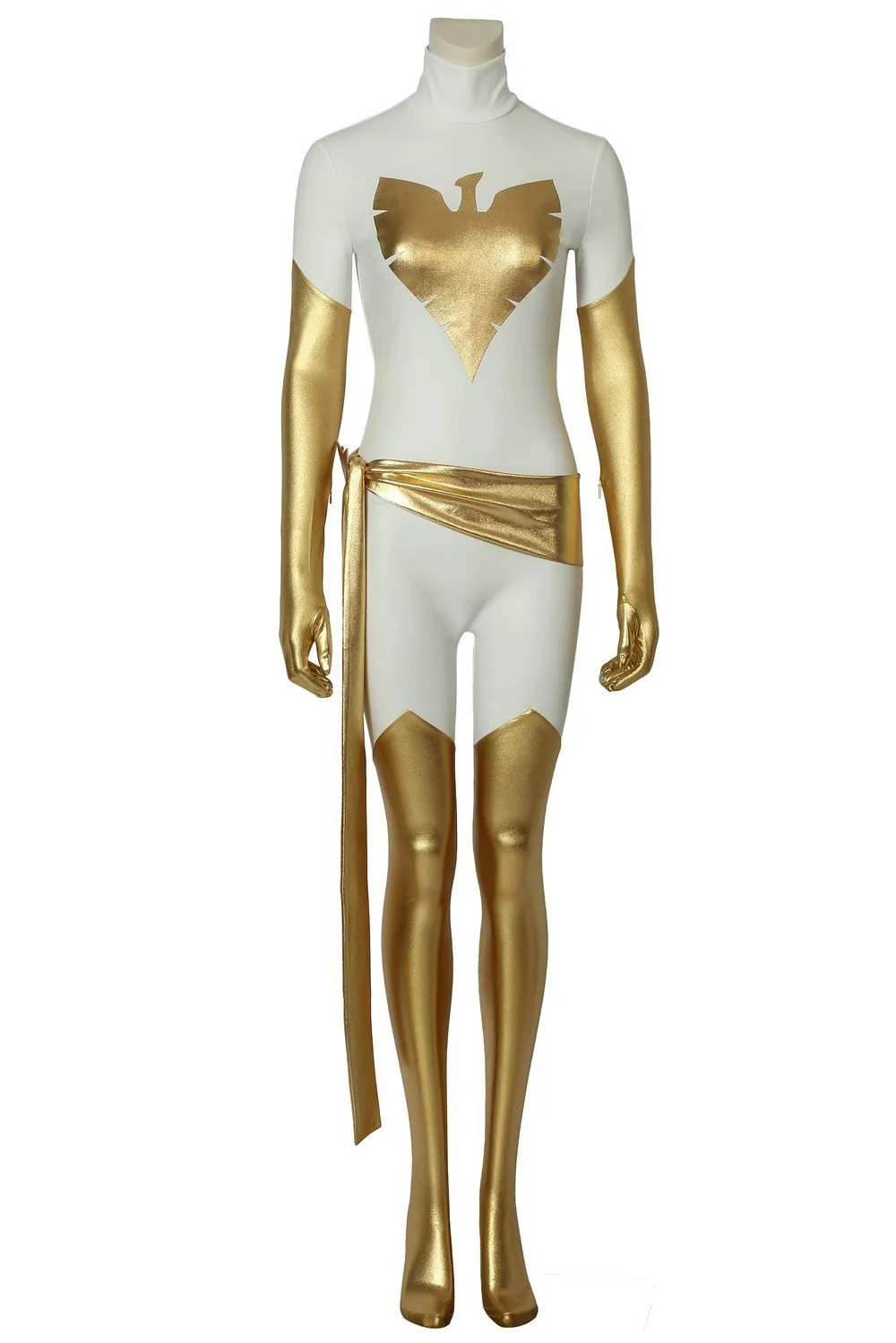 Phoenix X-Men Pearl White Spandex Cosplay Costume